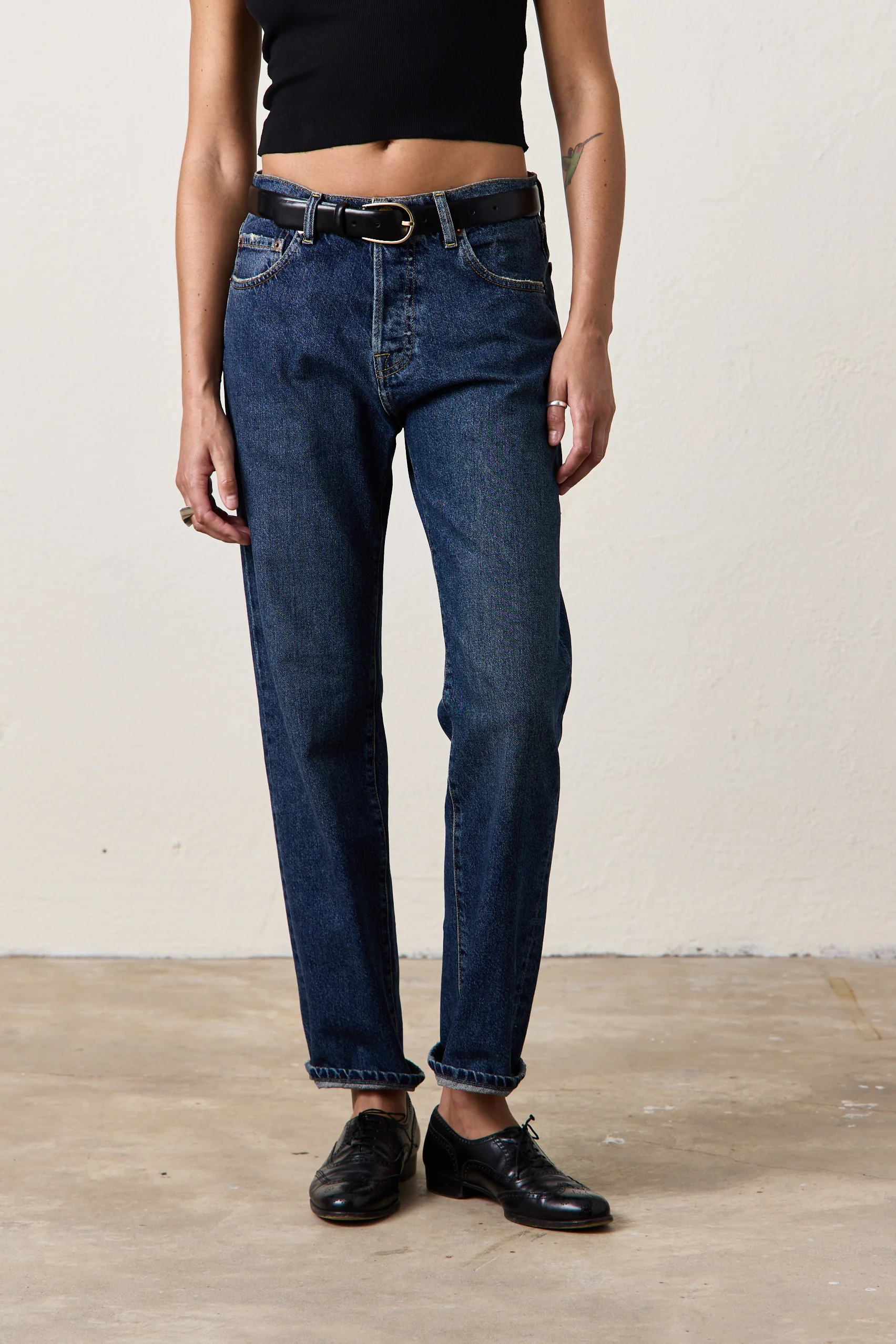 NSF Owen Mid Rise Slim Straight Jean -Breakwater - Renuaun