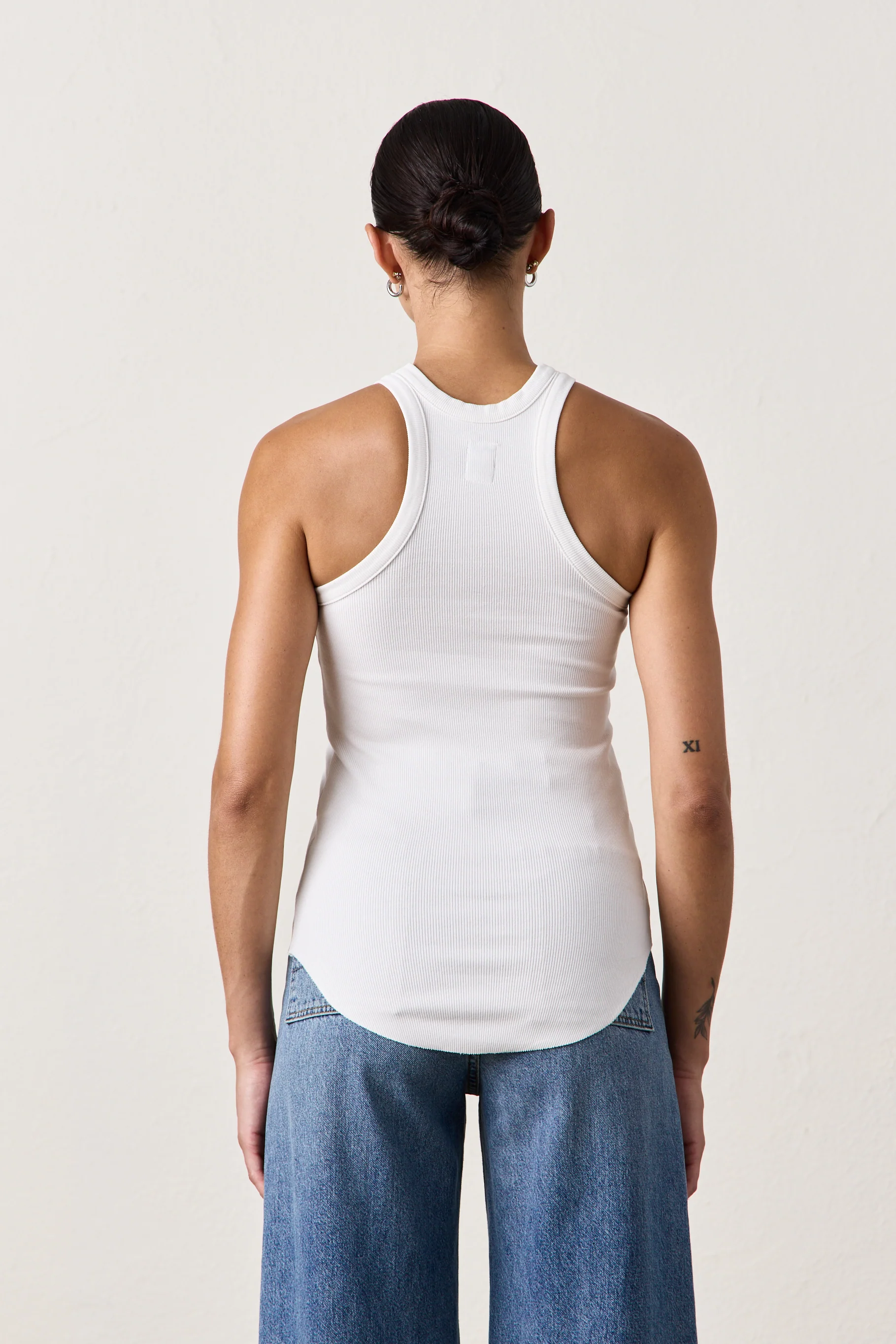NSF Alexa Fitted Rib Tank - White - Renuaun