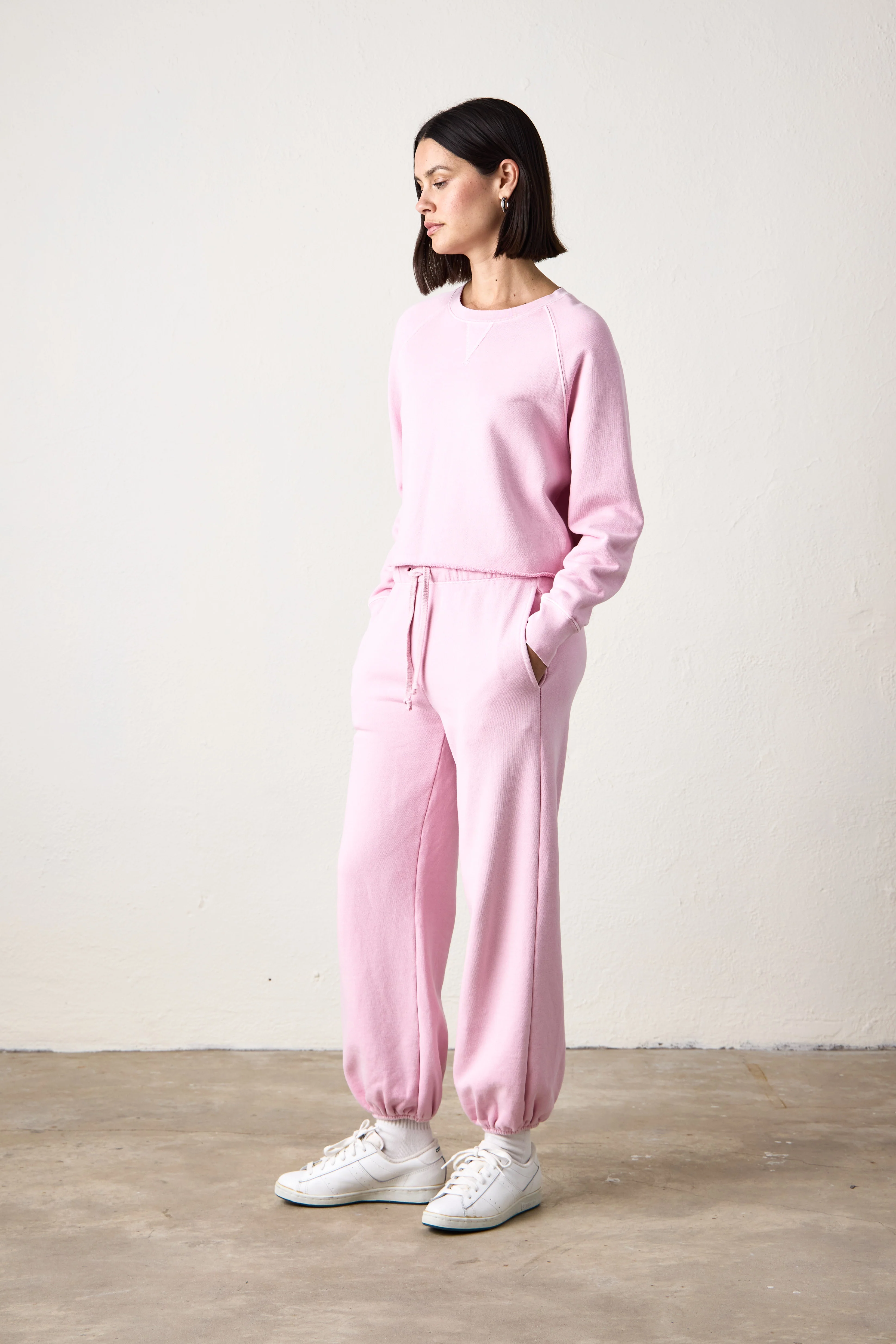 SHANE BILLOW LOOP TERRY SWEATPANT / PINK SORBET - Renuaun