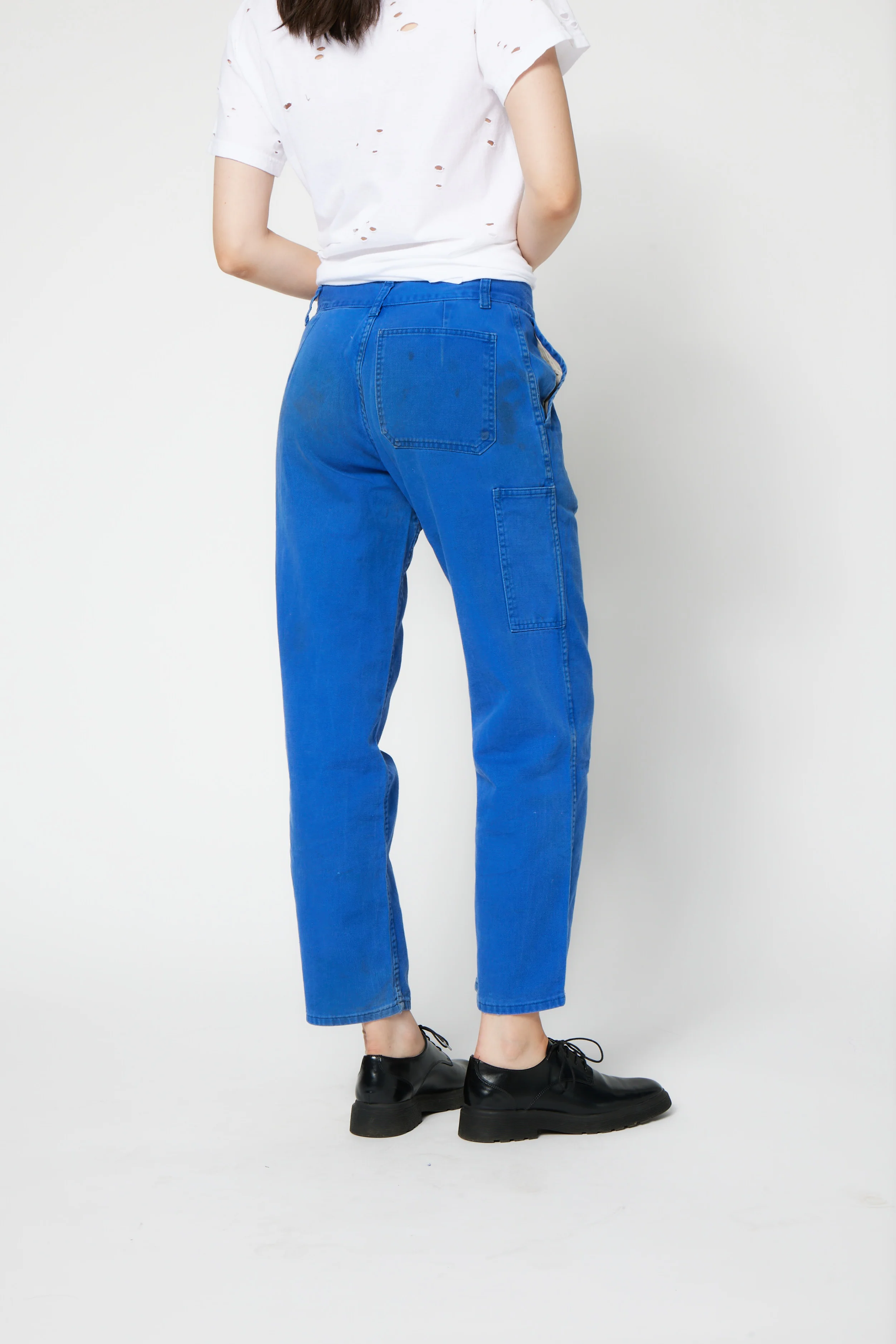 NSF SRPLS French Workwear Trouser - French Blue Paint - Renuaun