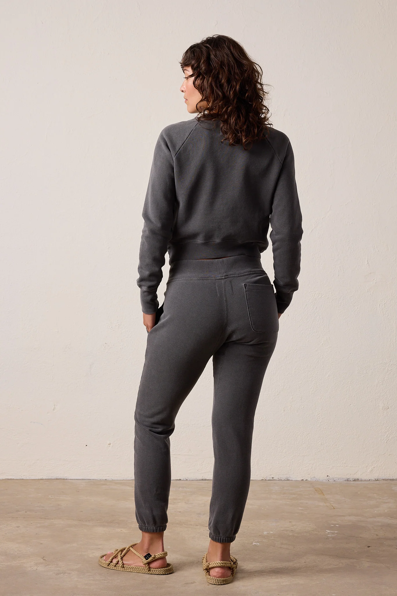 NSF Saguro Chic Loop Terry Sweatshirt - Faded Black - Renuaun