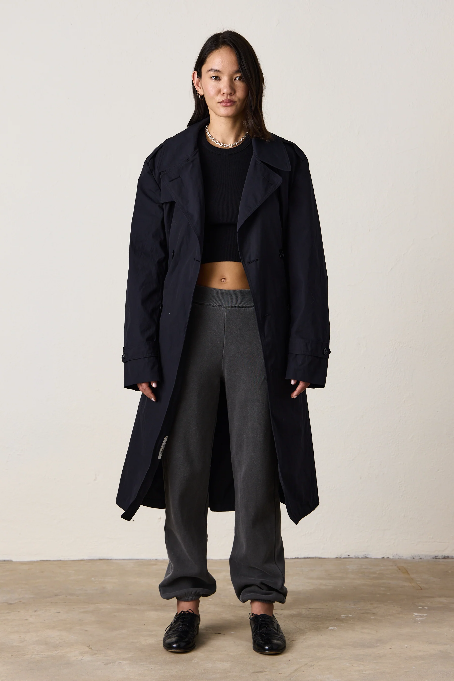 SRPLS US MILITARY TRENCH COAT / BLACK - Renuaun