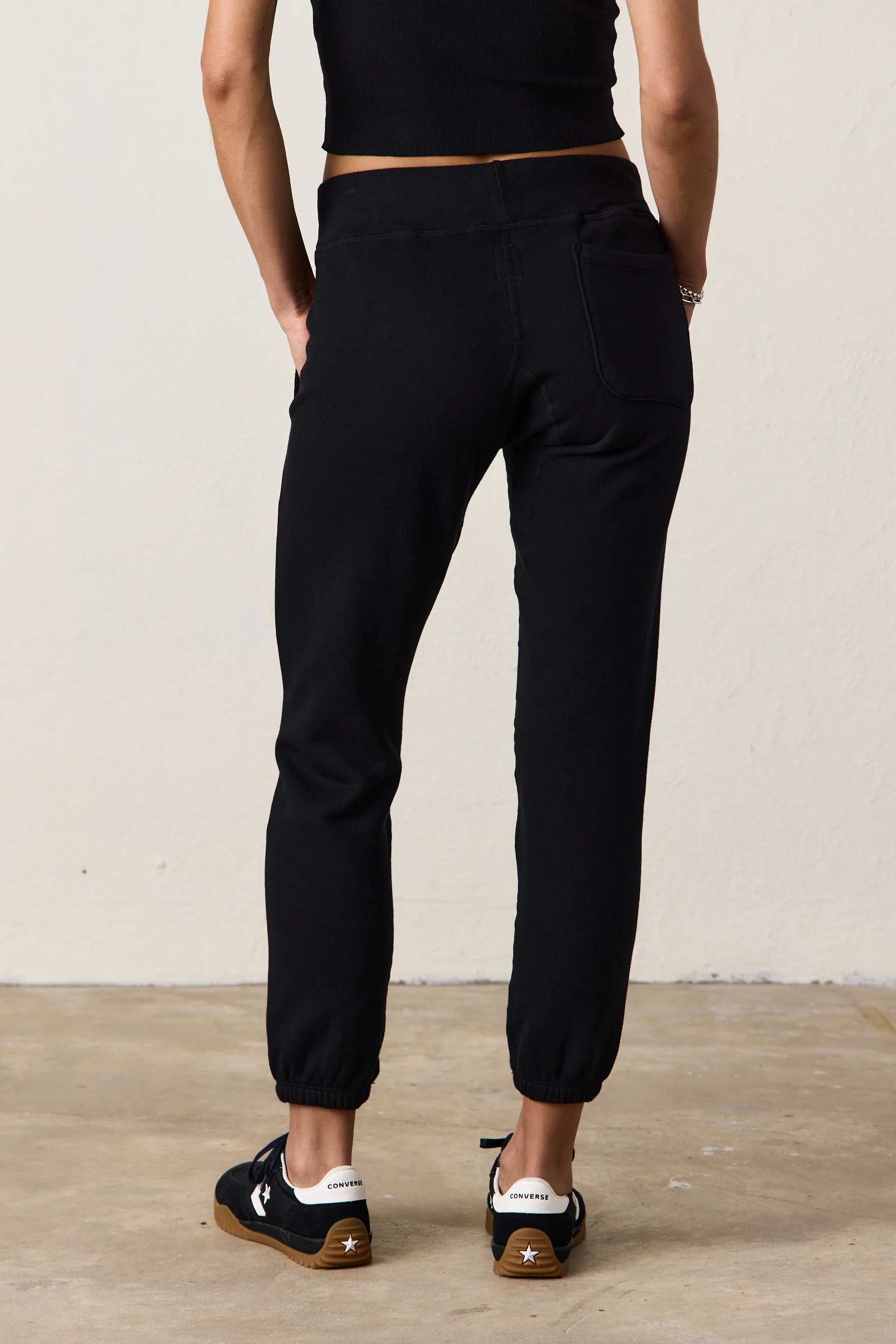 NSF Sayde Slim Loop Terry Sweatpant - Black - Renuaun