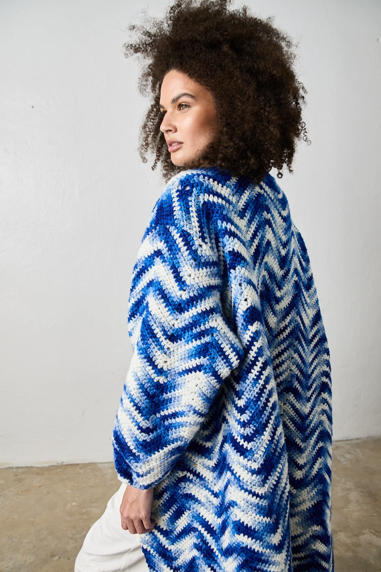 NSF X NSM Cocoon Sweater - Blue Wave - Renuaun