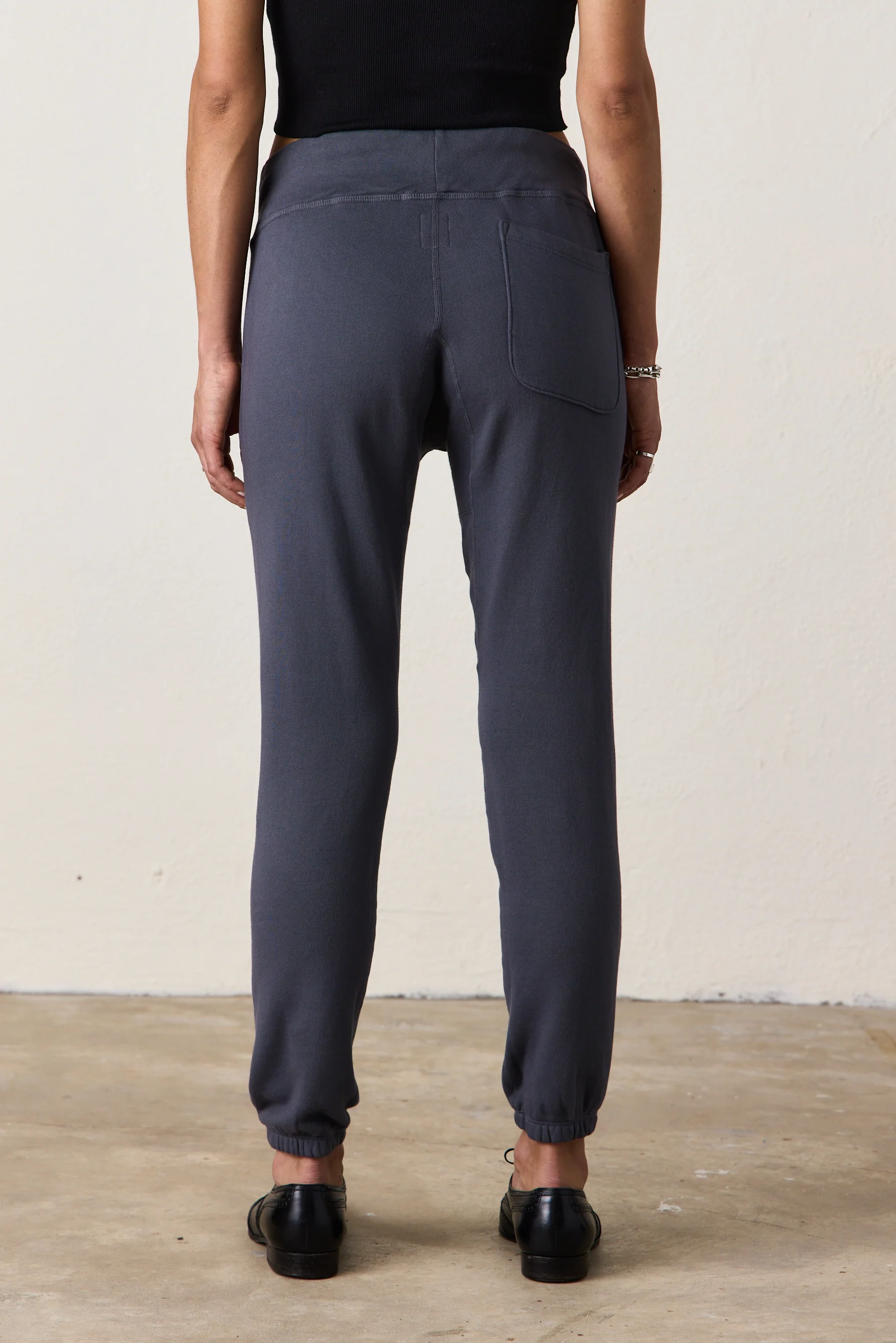 SAYDE SLIM LOOP TERRY SWEATPANT / STEEL GREY - Renuaun