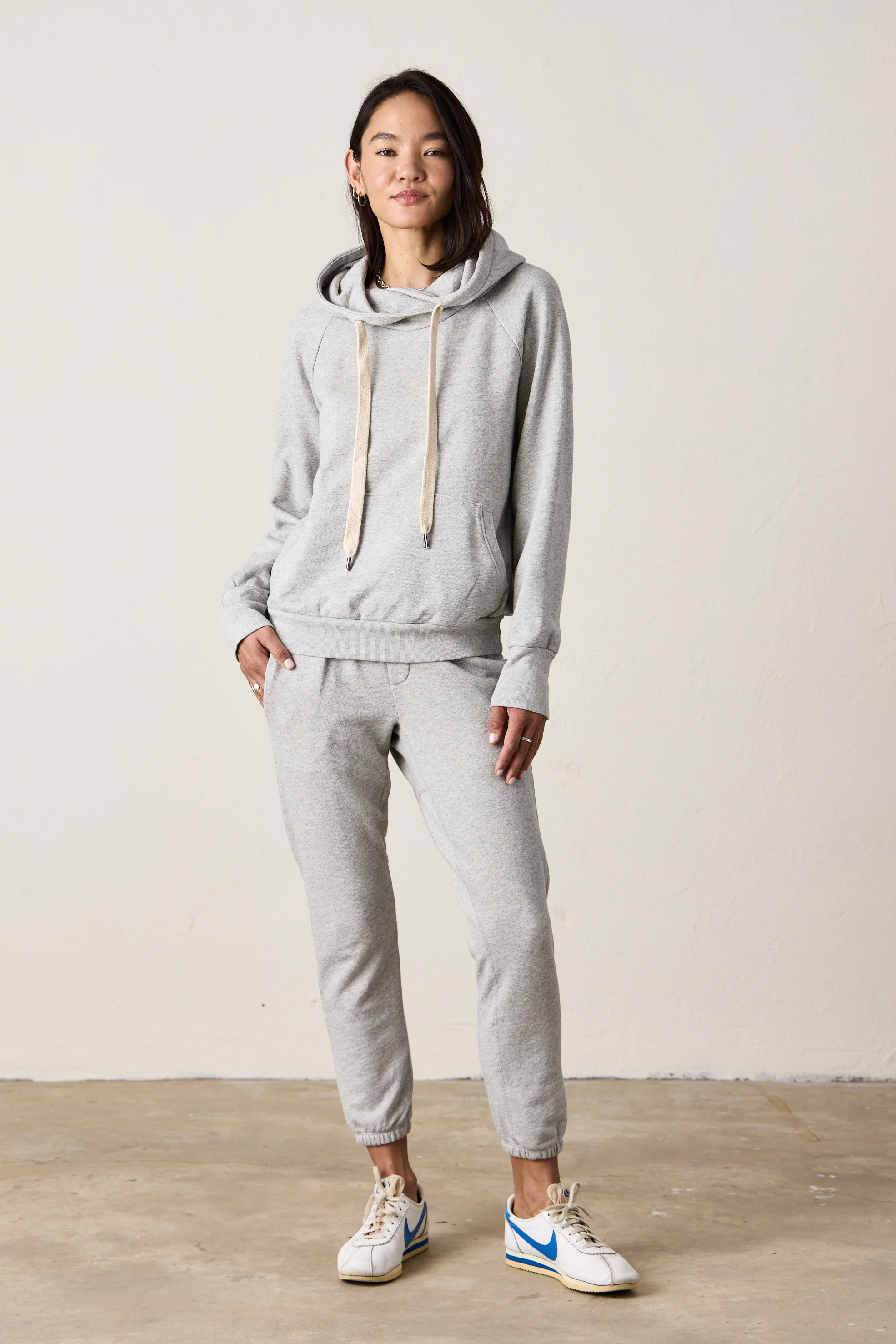 SAYDE SLIM VINTAGE TERRY SWEATPANT / HEATHER GREY - Renuaun