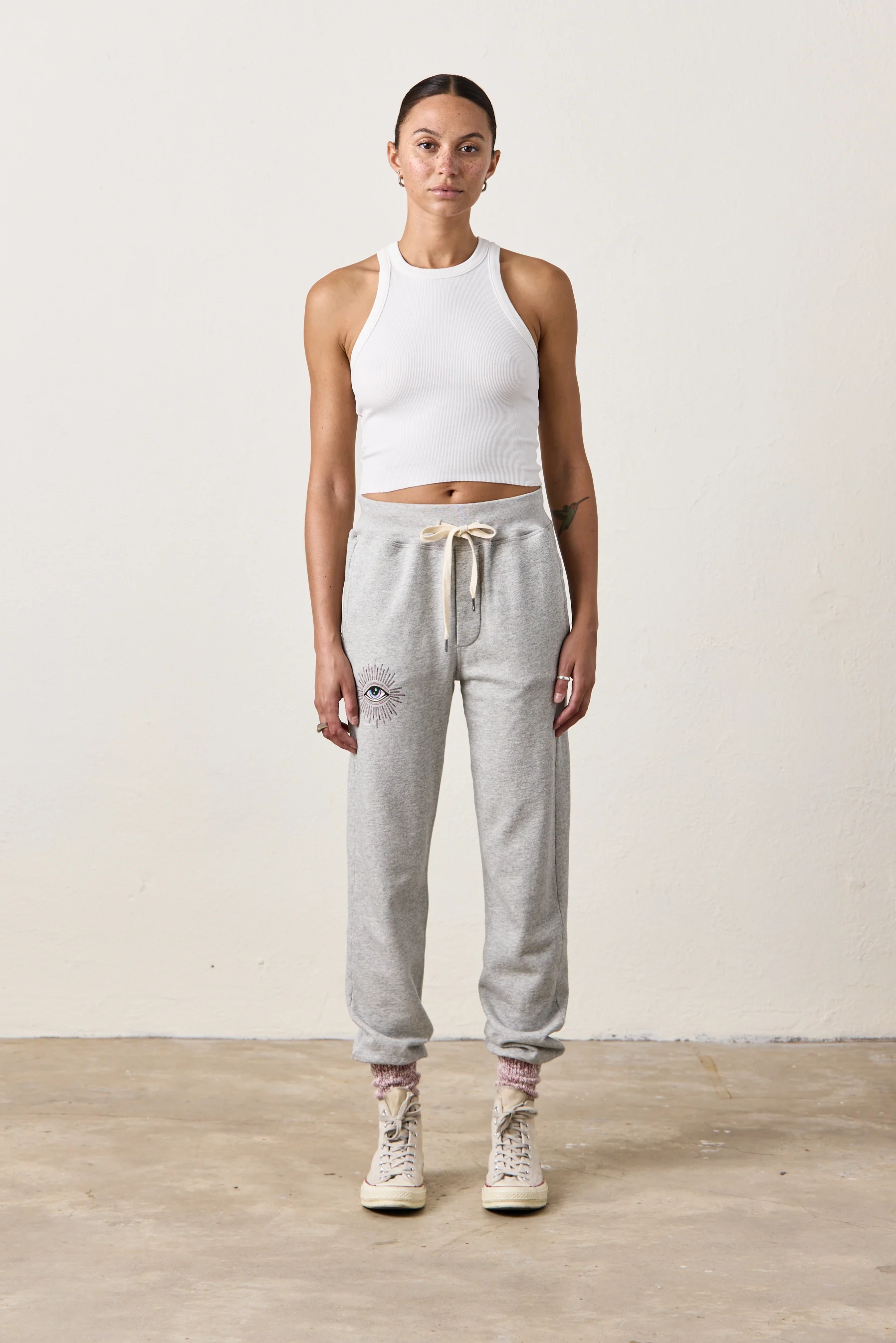 NSF X JACQUIE AICHE - DAYDREAMER LOOP TERRY SWEATPANT / HEATHER GREY - Renuaun