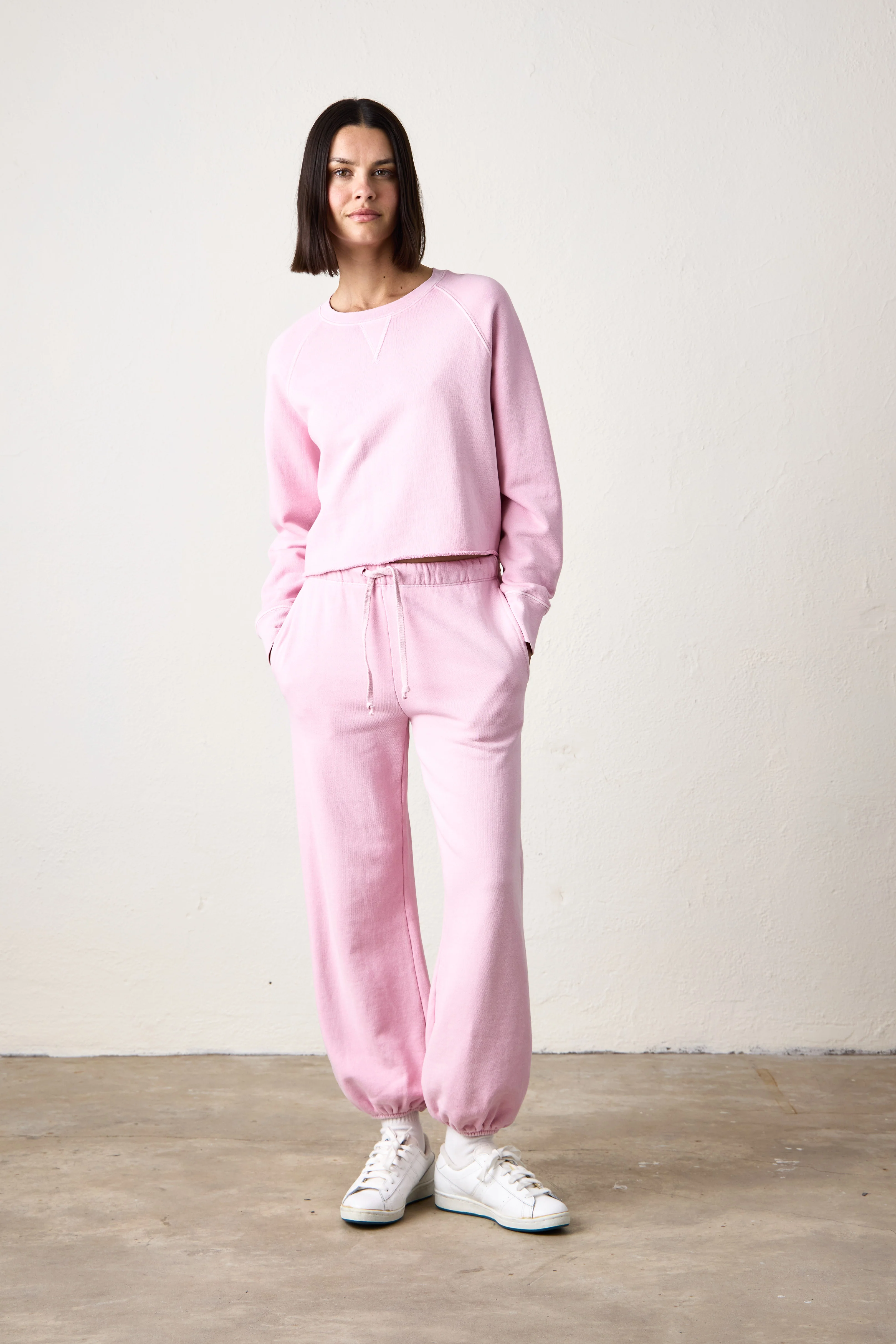 SHANE BILLOW LOOP TERRY SWEATPANT / PINK SORBET - Renuaun