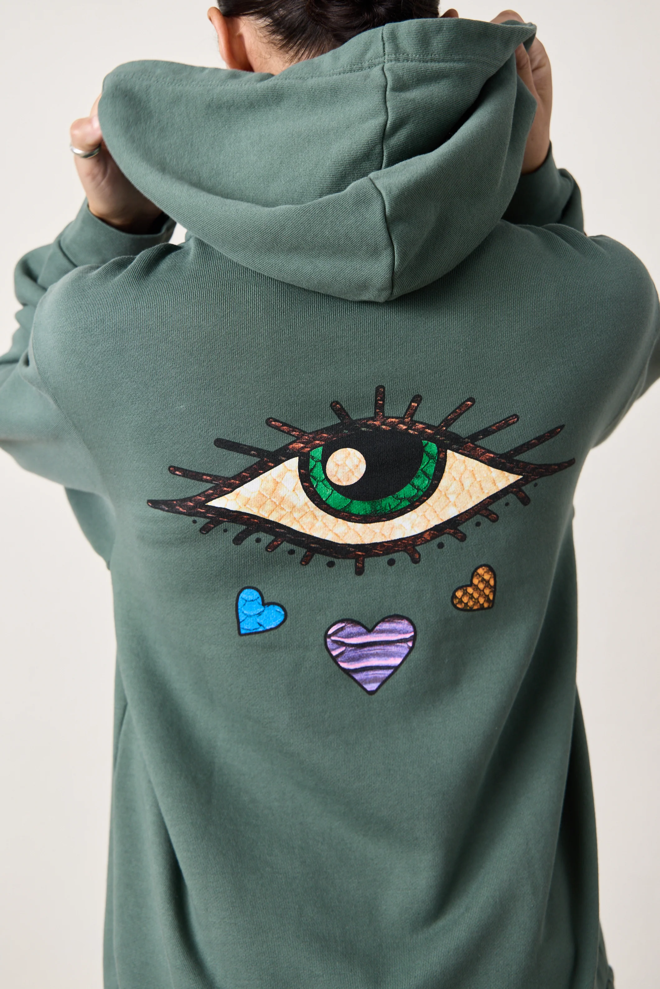 NSF X Jacquie Aiche - Down to Earth Loop Terry Hoodie - Sage - Renuaun