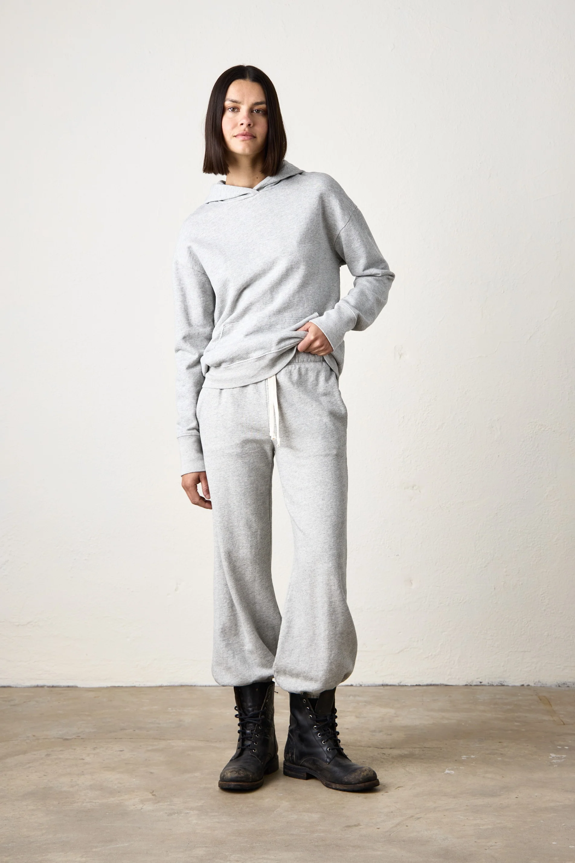NSF Shane Billow Vintage Terry Sweatpant - Heather Gray - Renuaun