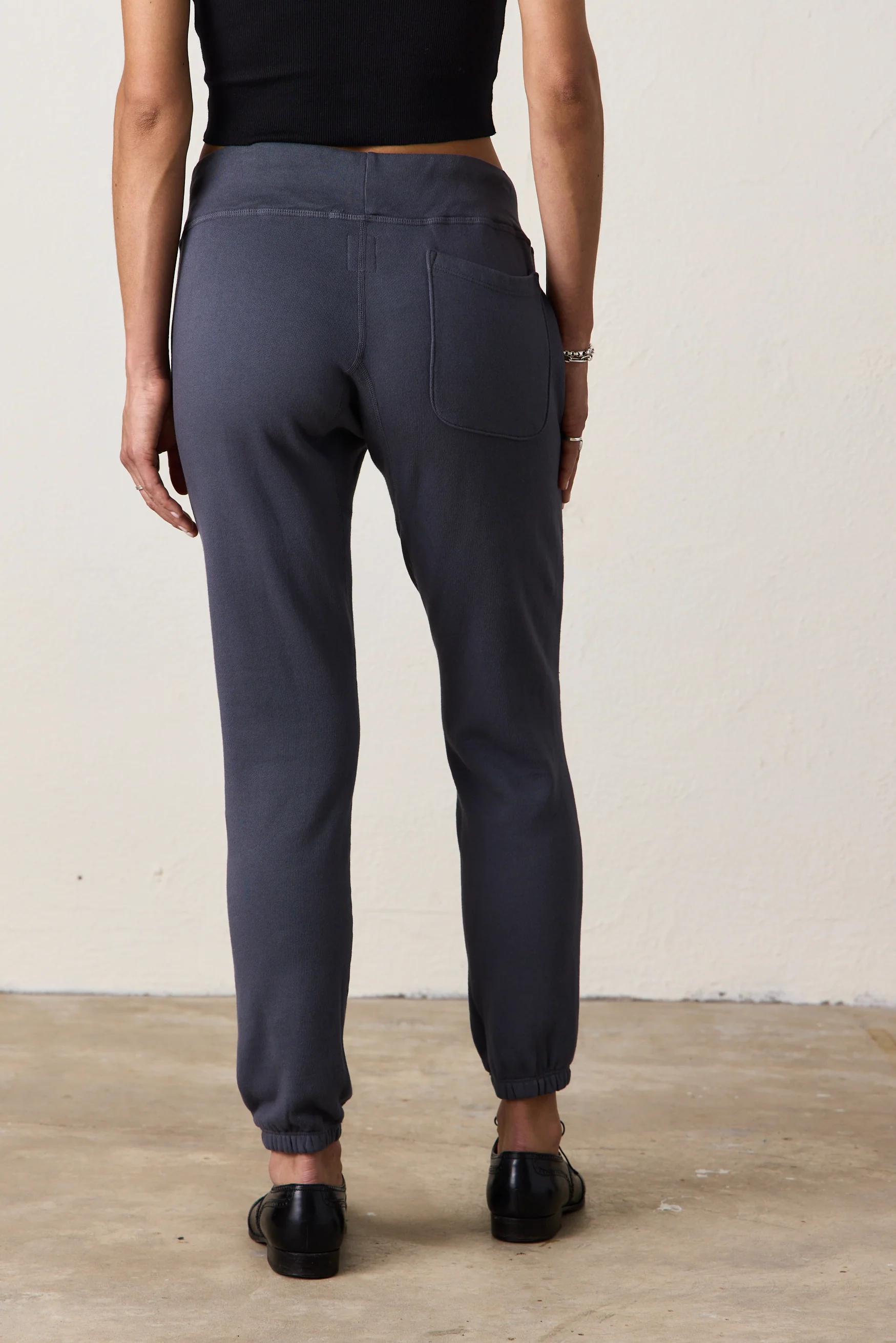 SAYDE SLIM LOOP TERRY SWEATPANT / STEEL GREY - Renuaun