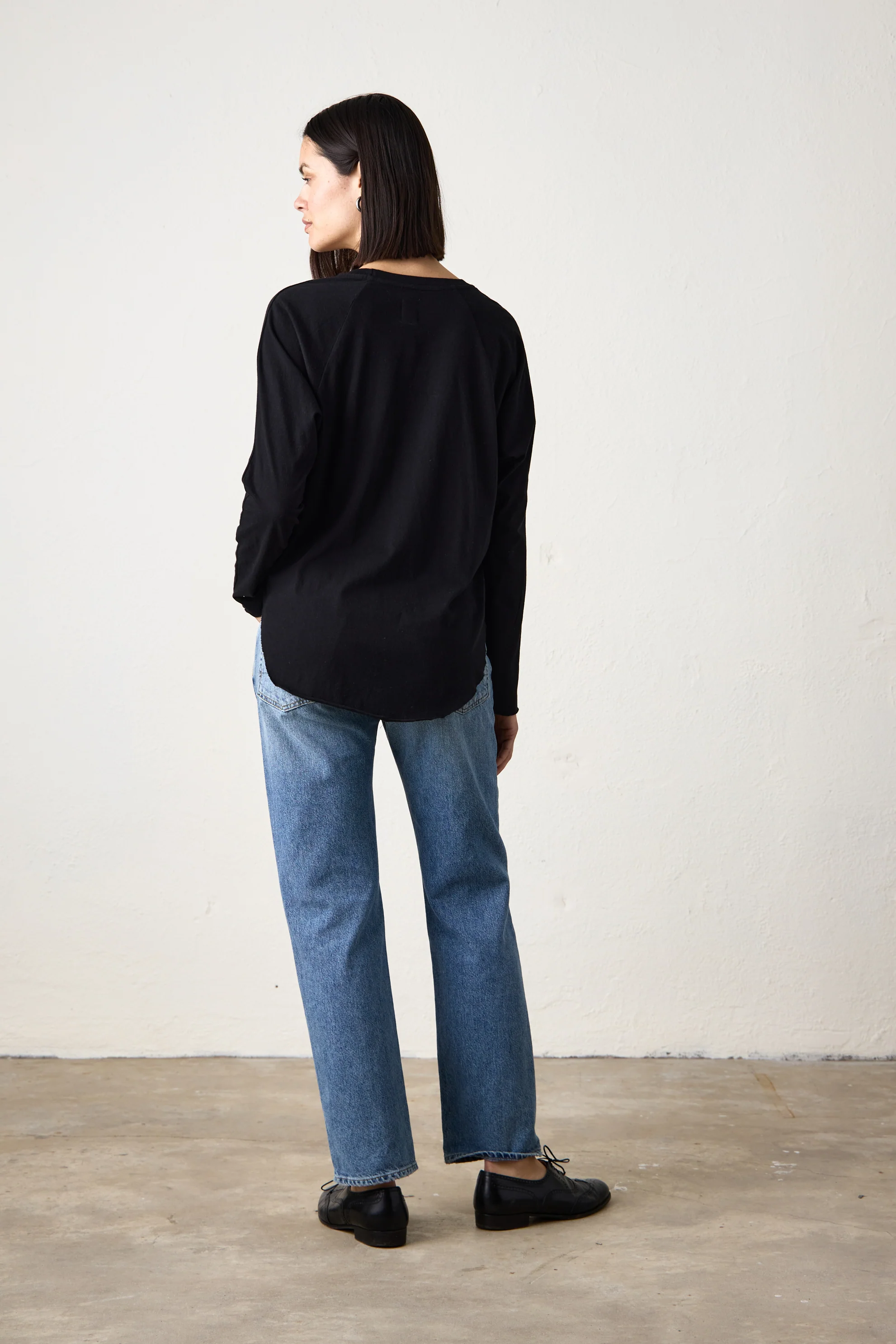 BROCK FINE JERSEY DOLMAN TEE / BLACK - Renuaun