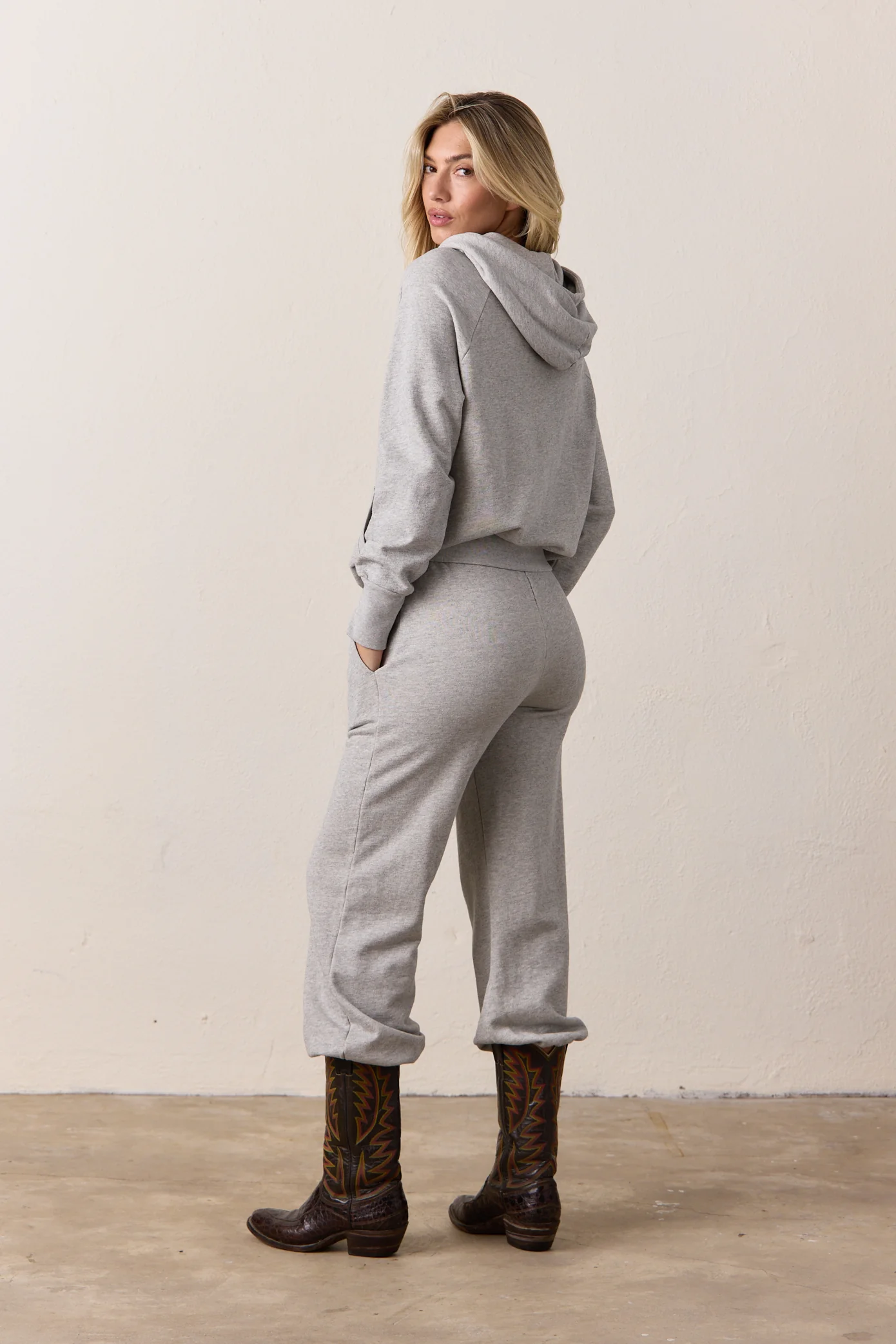 NSF Shane Billow Vintage Terry Sweatpant - Heather Gray - Renuaun