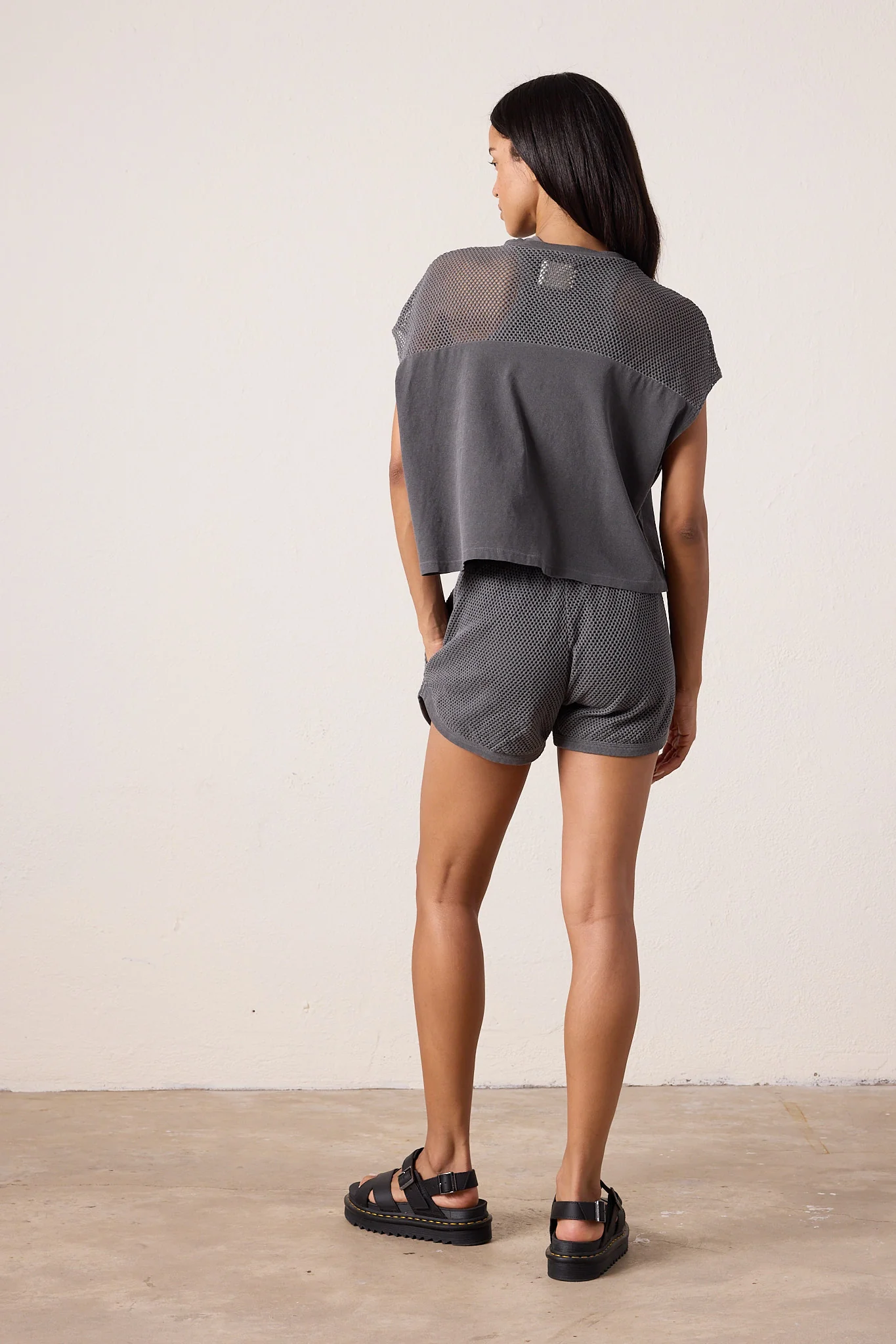 NSF Tucker Jersey Lined Mesh Short - Faded Black - Renuaun