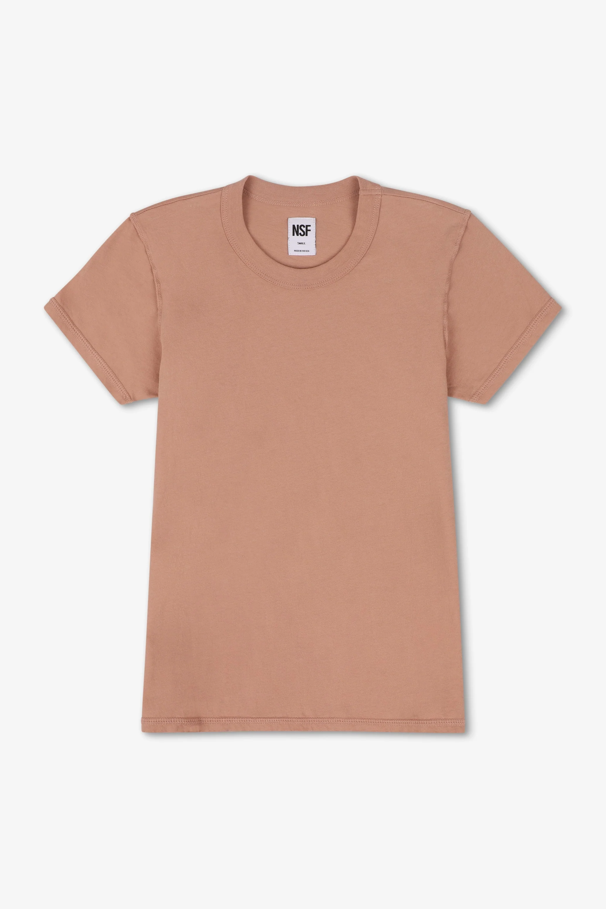 NSF Alessi Shrunken Fine Jersey Tee - Blush - Renuaun