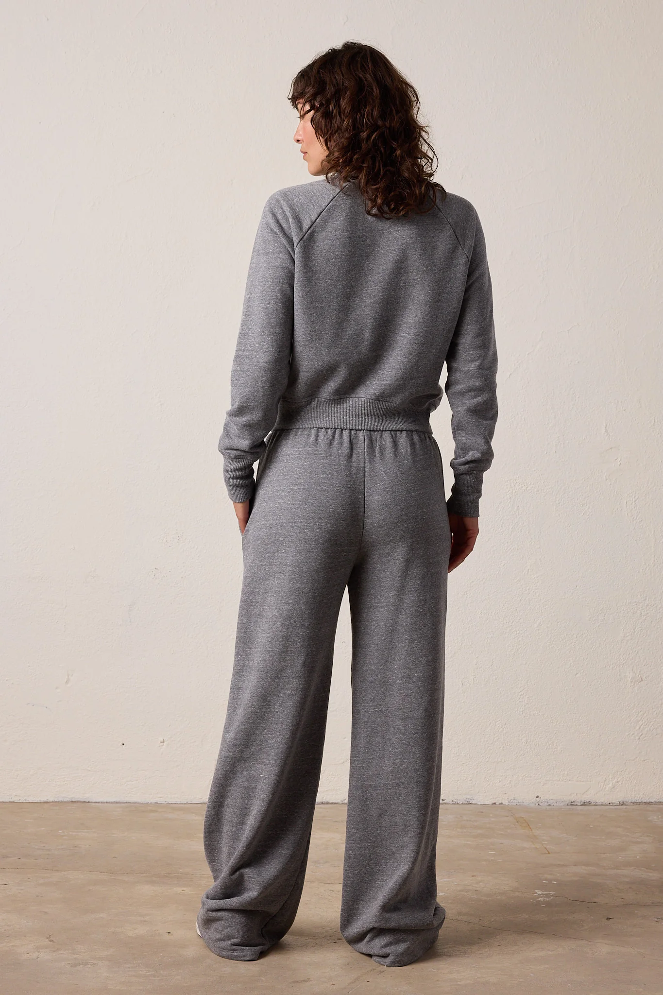 NSF Saguro Chic Melange Terry Sweatshirt - Charcoal Heather Gray - Renuaun