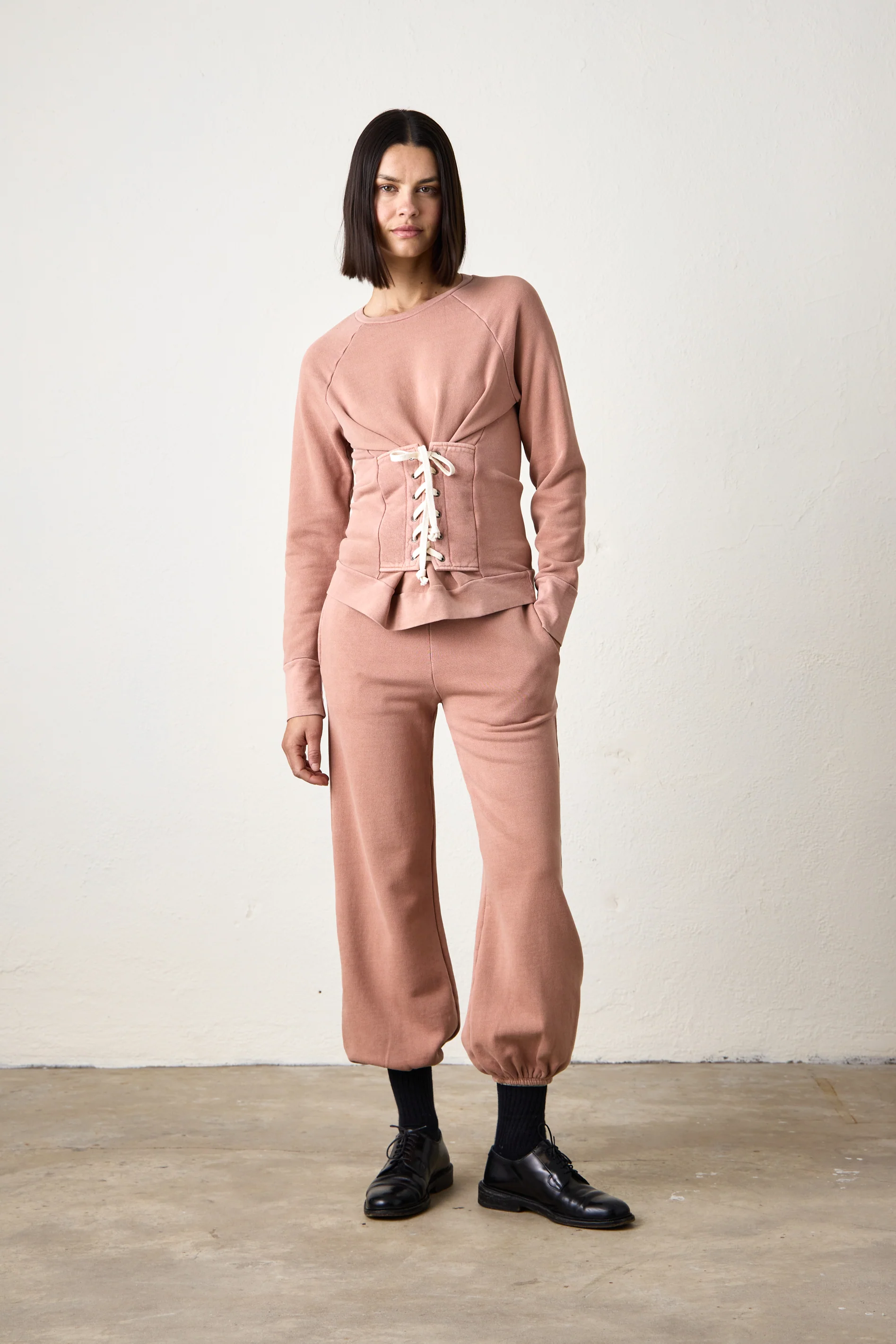 NSF Elio Corset Loop Terry Crew - Italian Clay - Renuaun