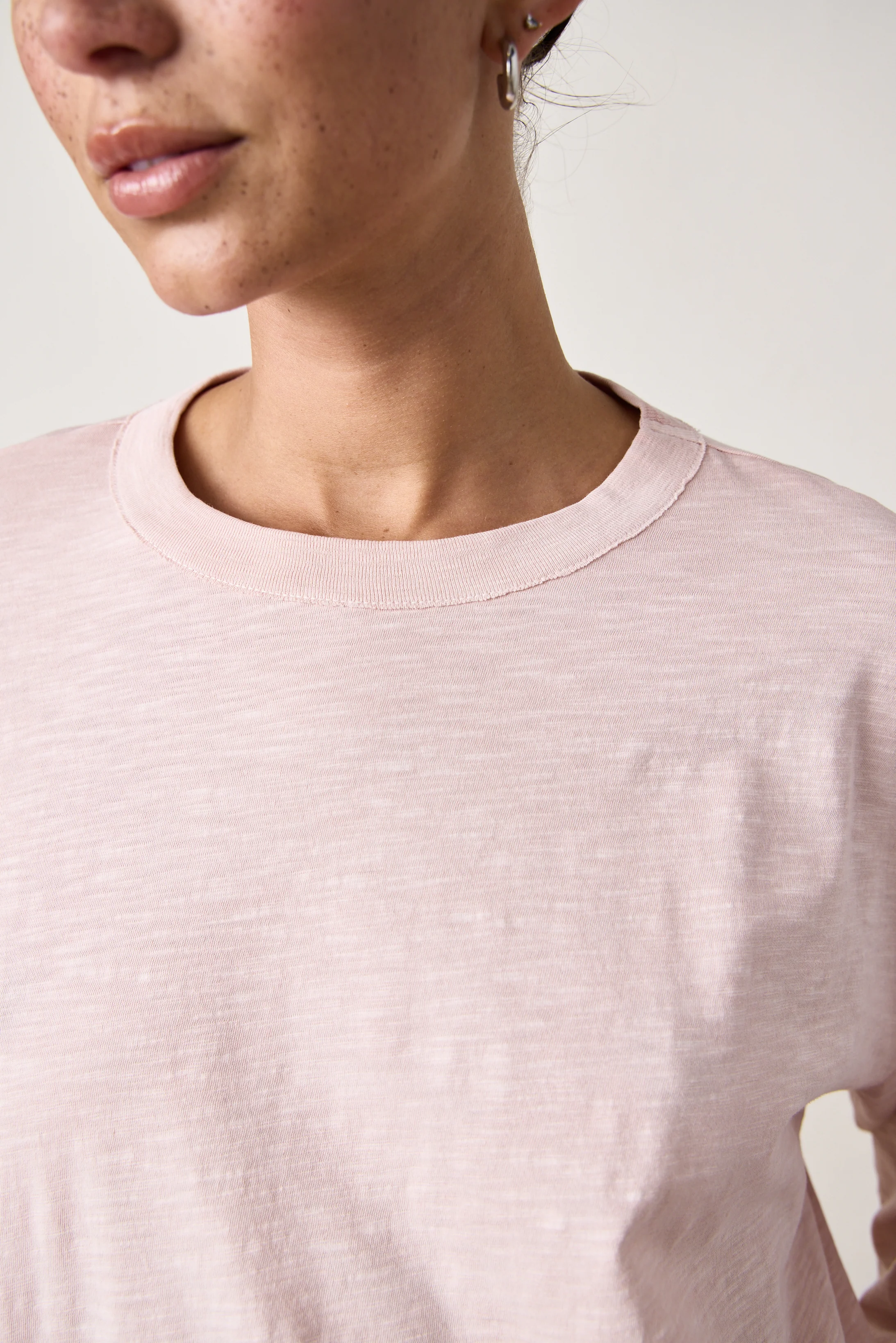 LOFFLER SLUB JERSEY BOXY TEE / ROSY - Renuaun