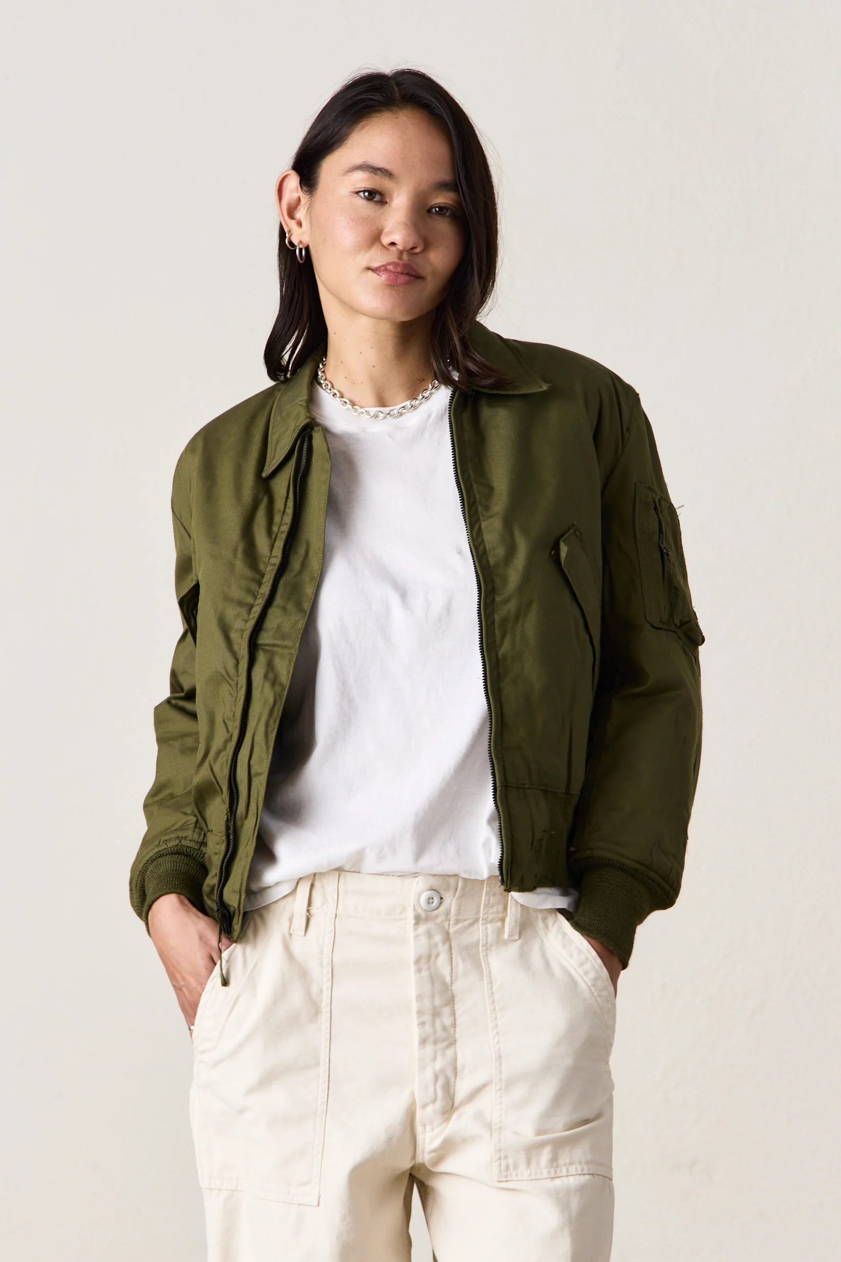 SRPLS US MILITARY BOMBER / OD GREEN - Renuaun