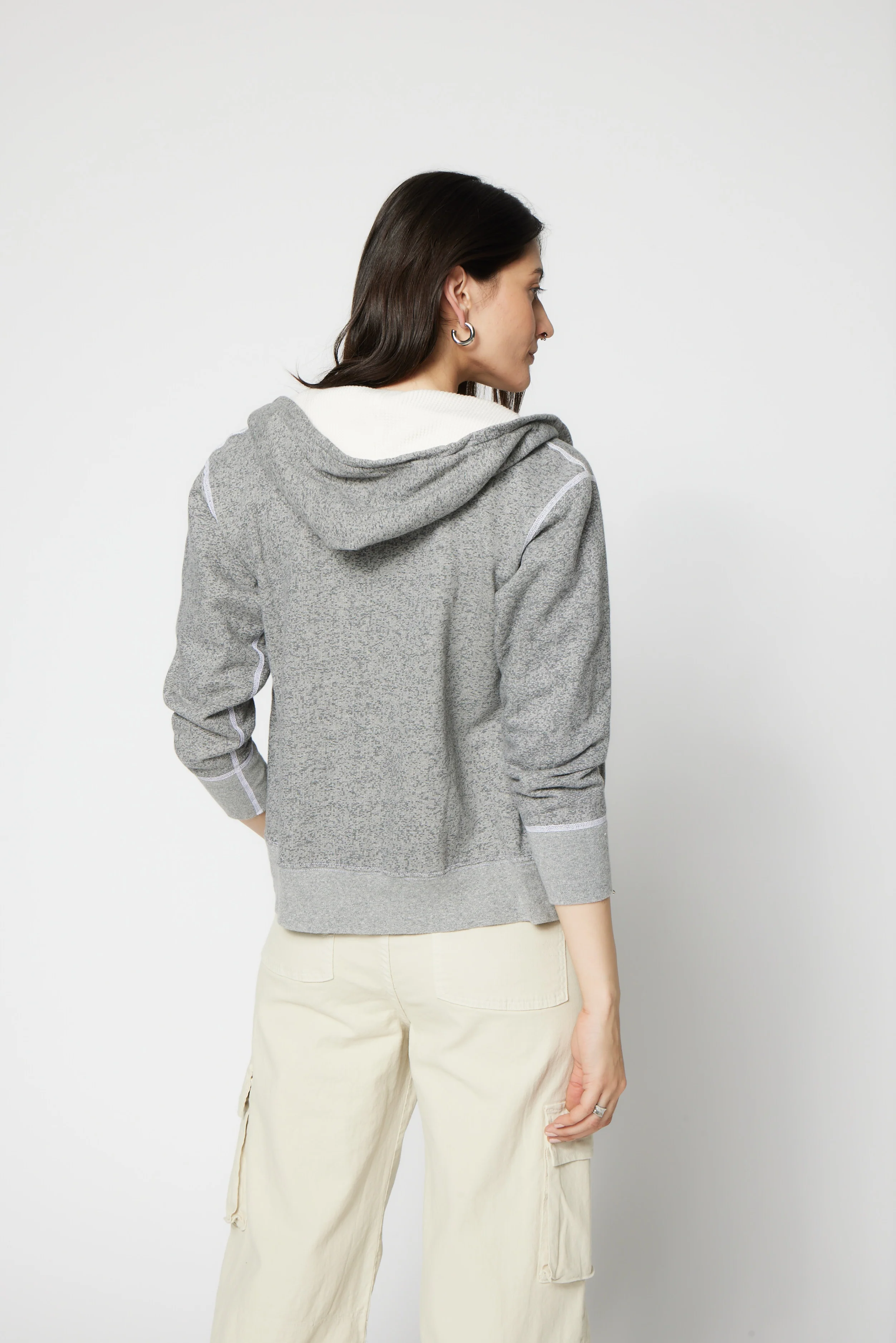NSF SRPLS Shrunken Hoodie - Heather Gray - Renuaun