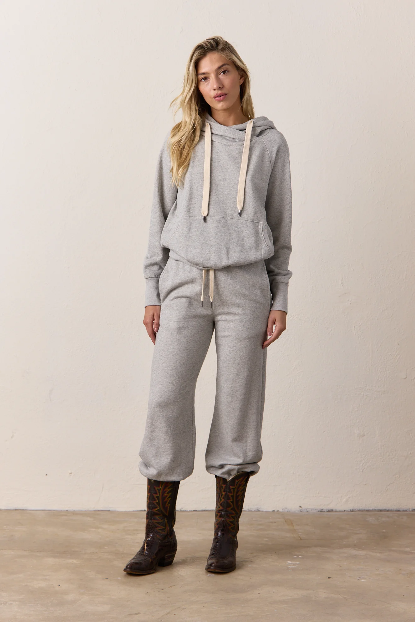 NSF Shane Billow Vintage Terry Sweatpant - Heather Gray - Renuaun