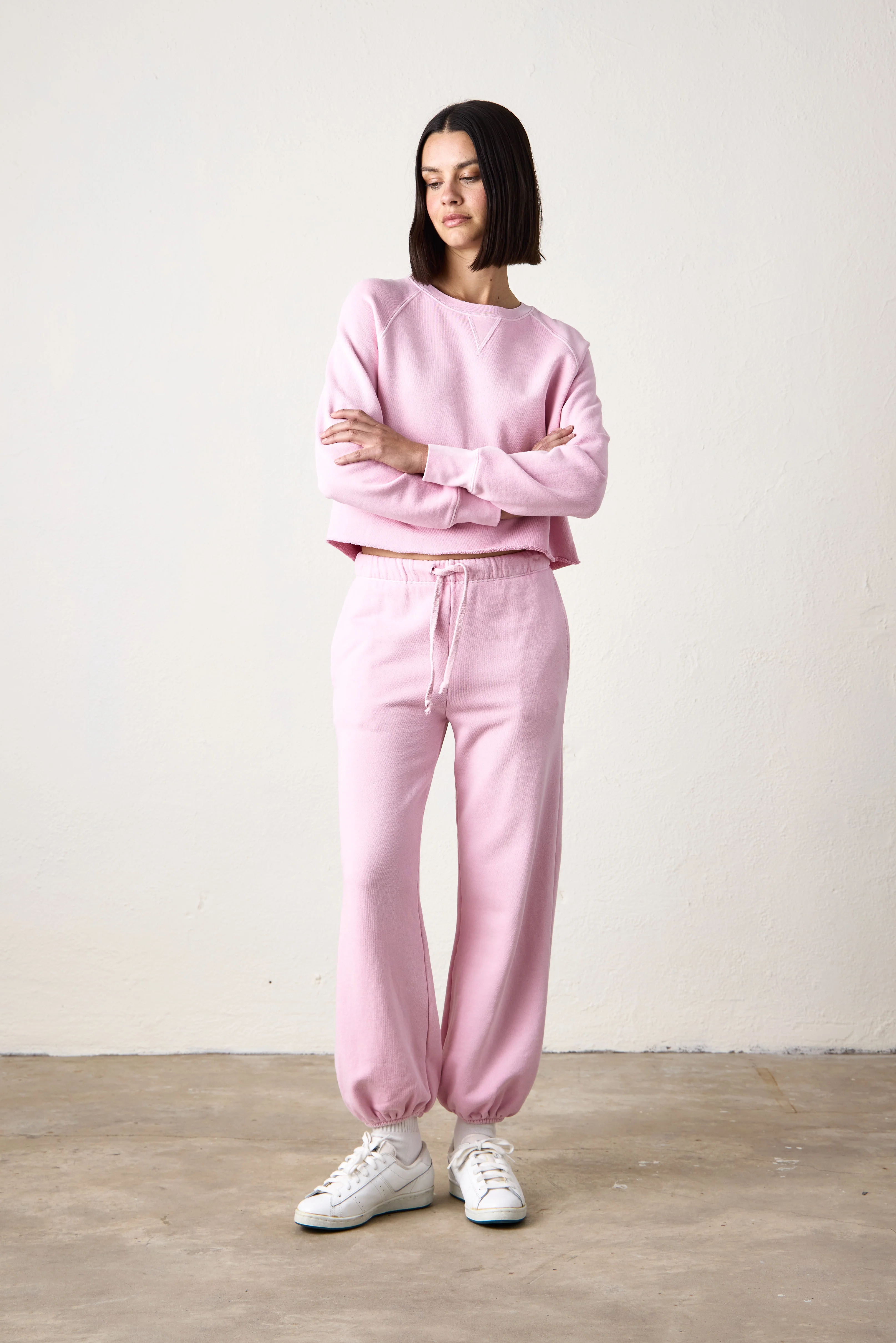 SHANE BILLOW LOOP TERRY SWEATPANT / PINK SORBET - Renuaun