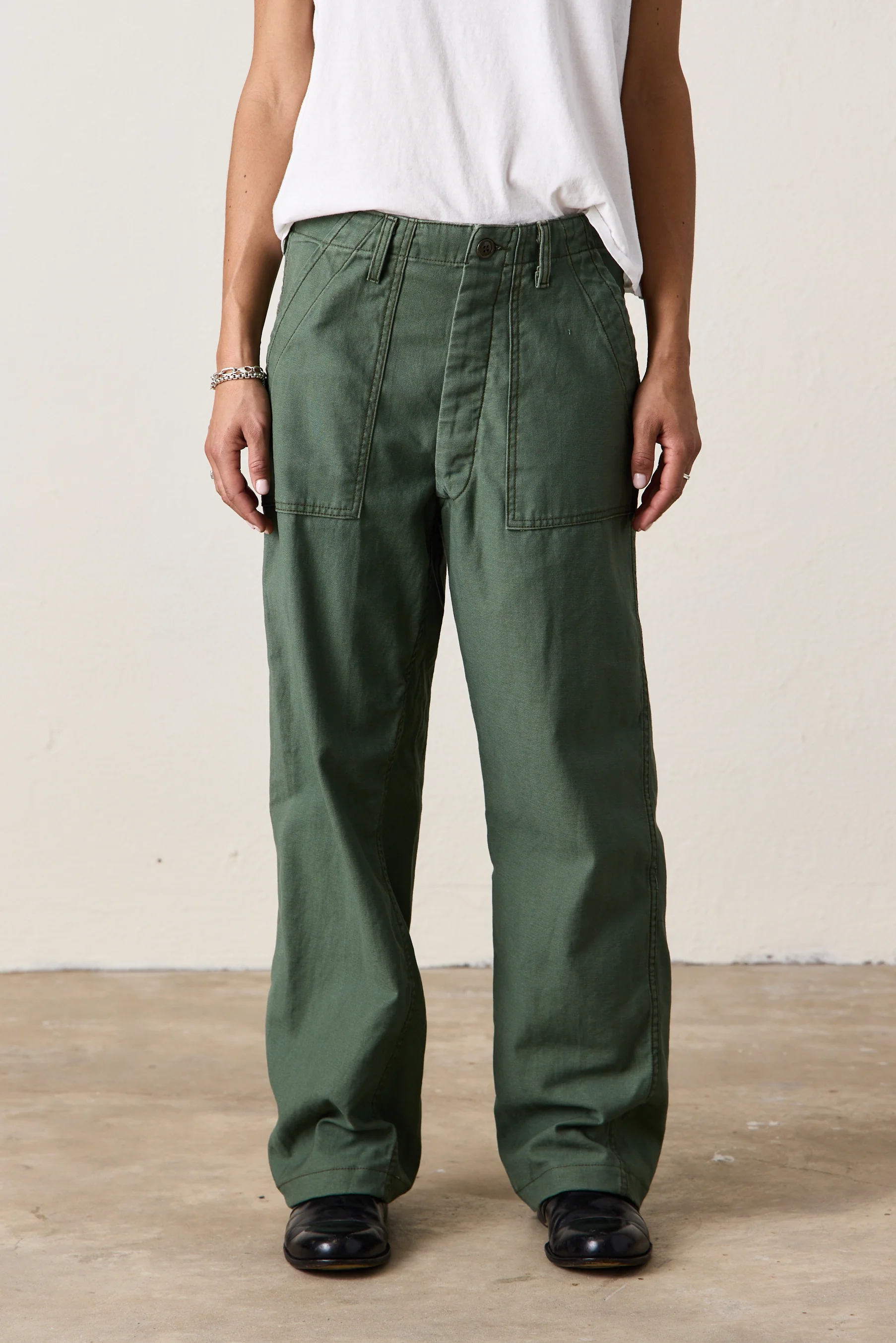SRPLS US MILITARY BAKER PANTS / DARK OLIVE - Renuaun