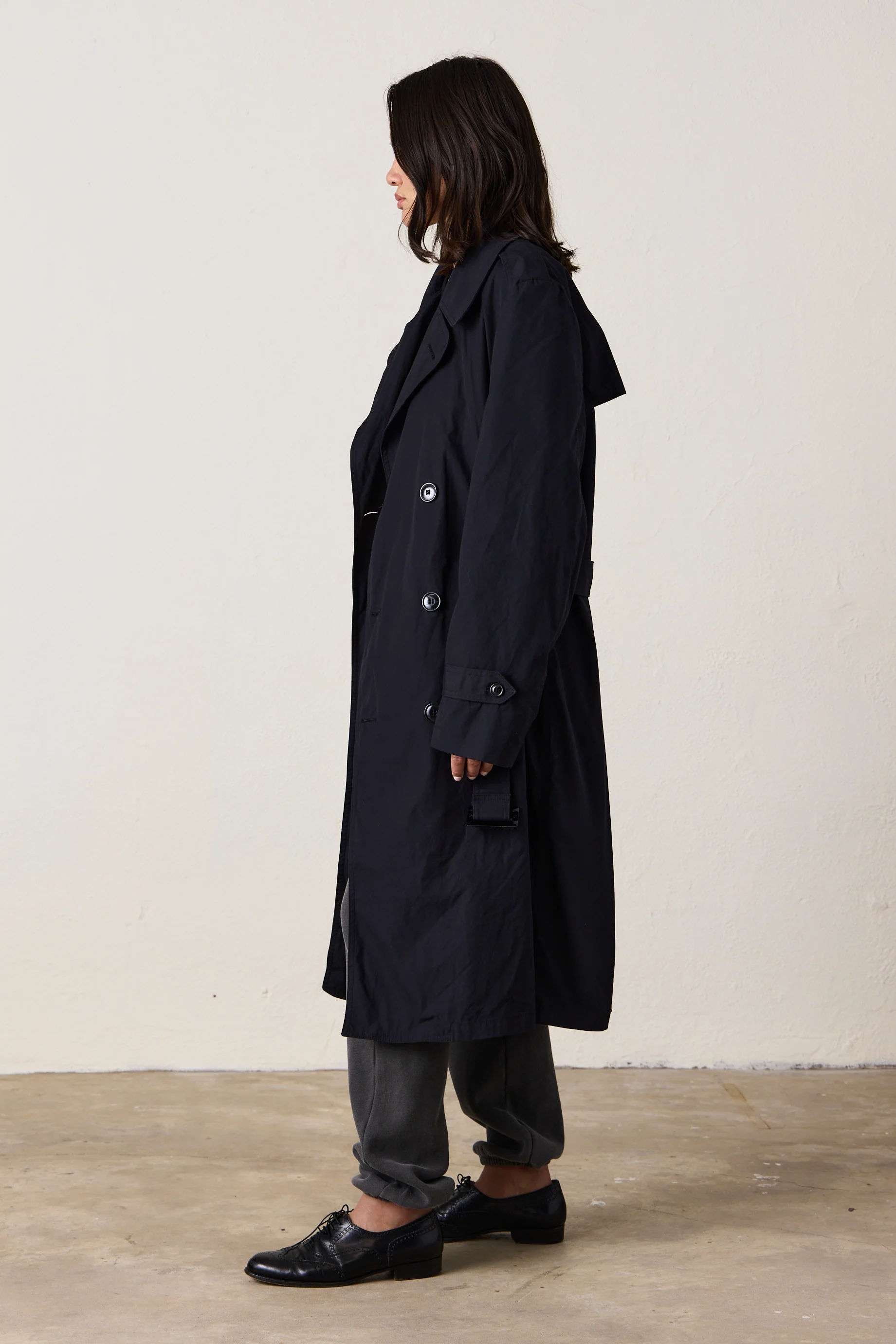 SRPLS US MILITARY TRENCH COAT / BLACK - Renuaun