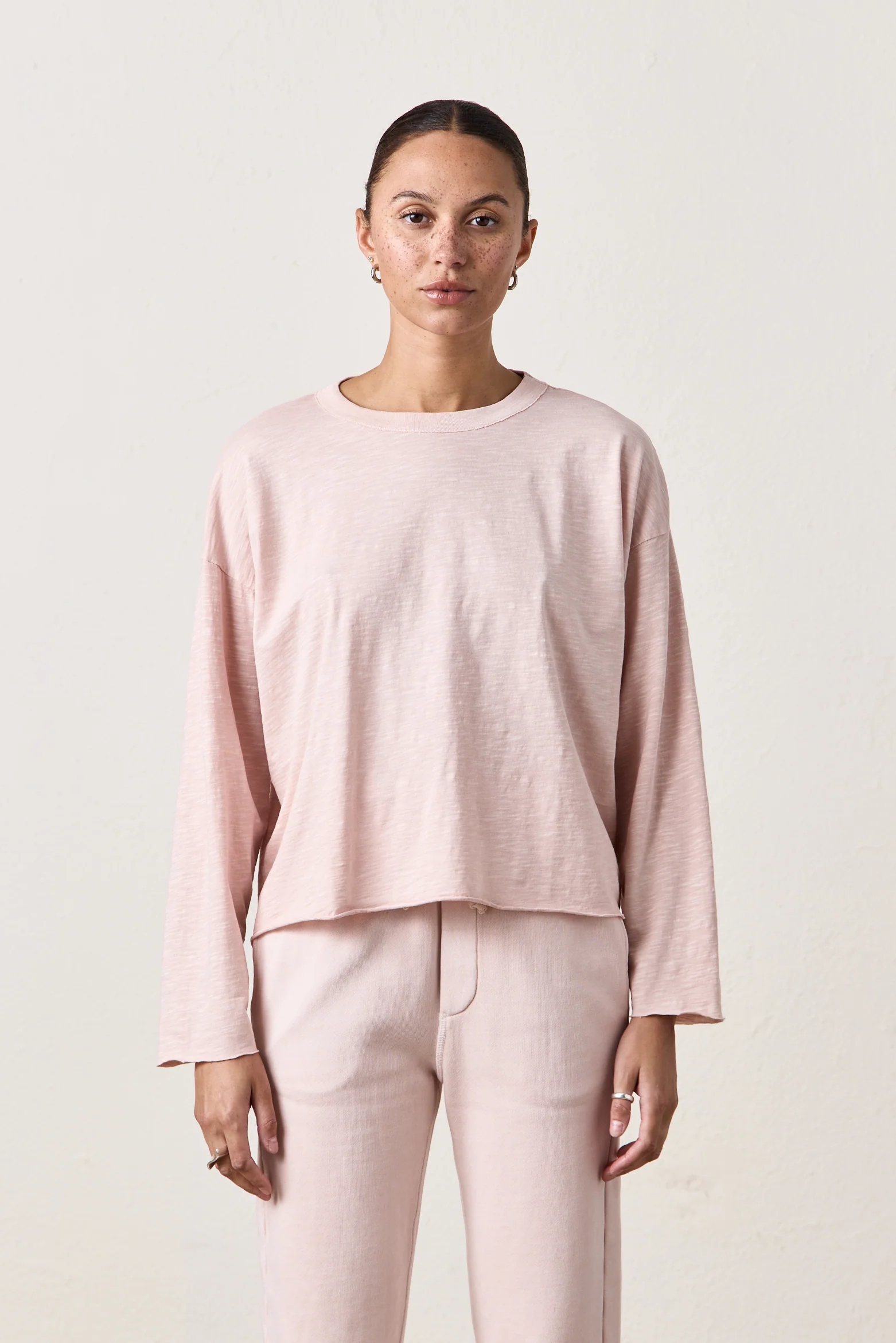 LOFFLER SLUB JERSEY BOXY TEE / ROSY - Renuaun