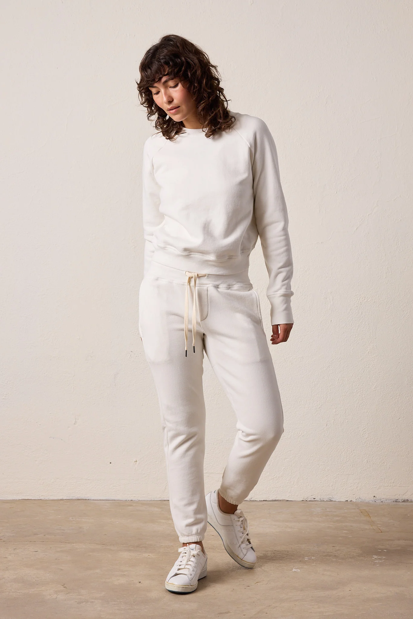 NSF Sayde Slim Loop Terry Sweatpant - Soft White - Renuaun
