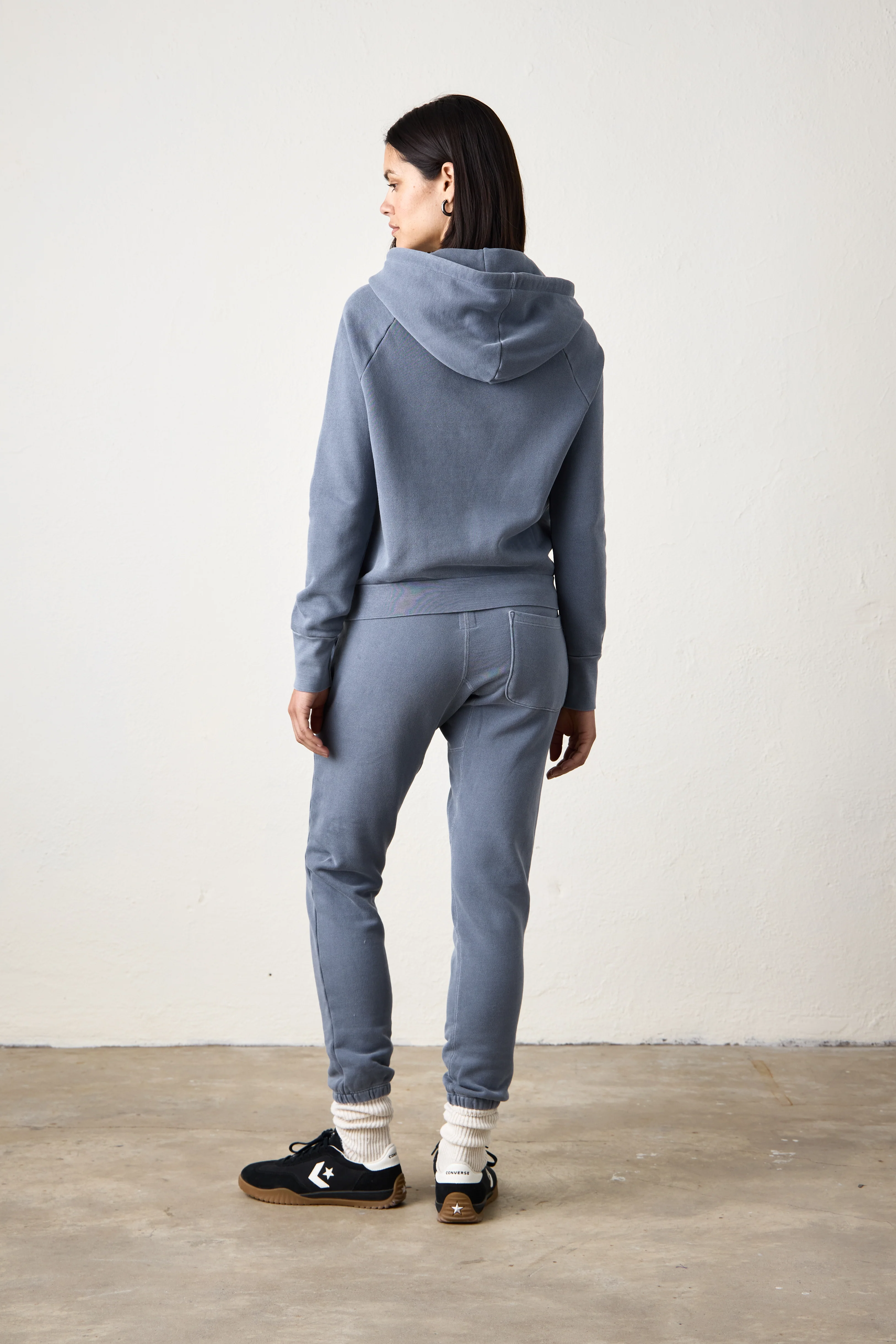 NSF Sayde Slim Loop Terry Sweatpant - Heather Indigo - Renuaun