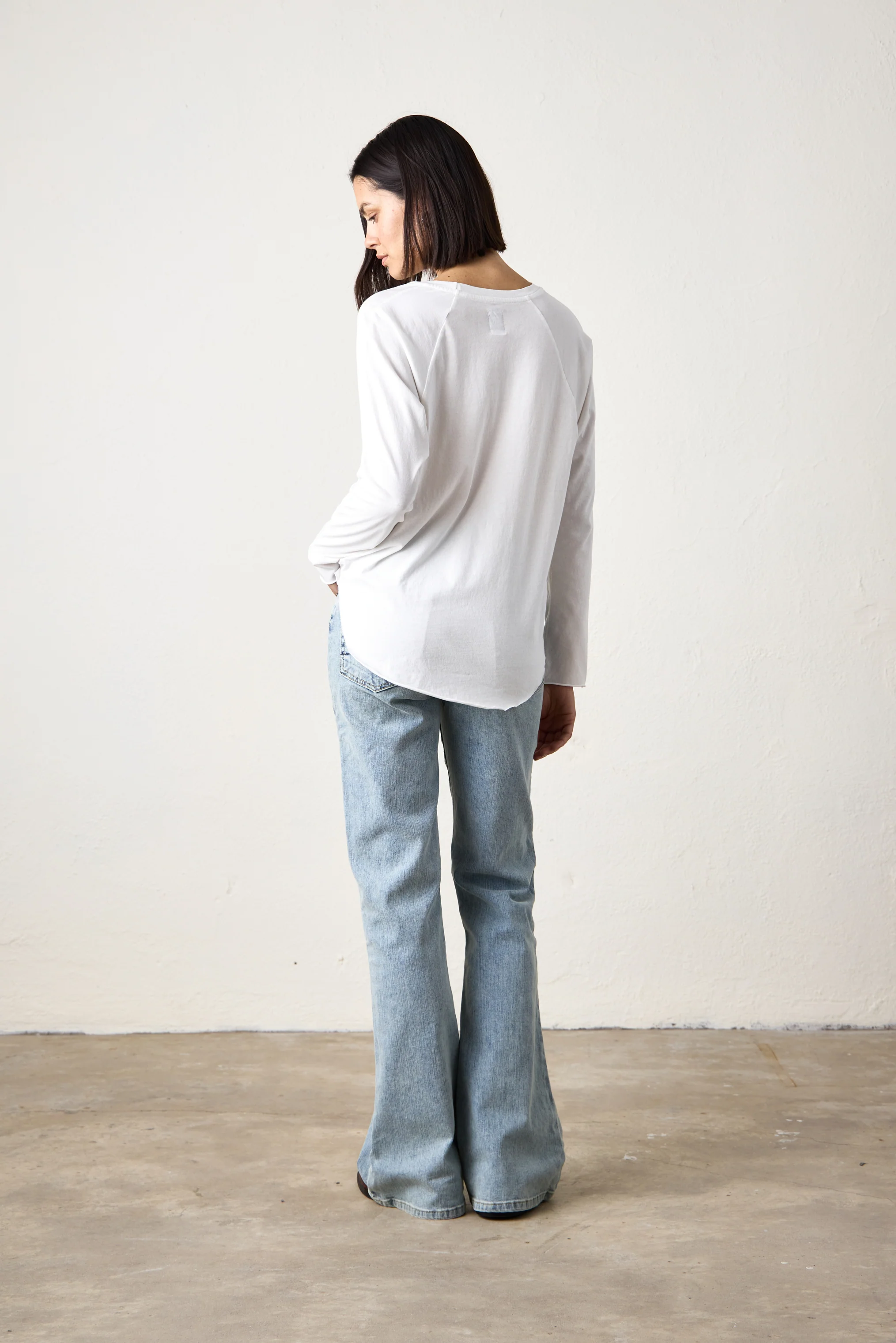 BROCK FINE JERSEY DOLMAN TEE / SOFT WHITE - Renuaun