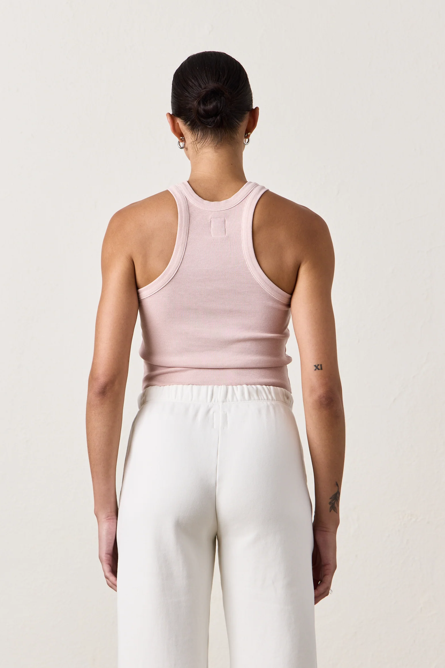 AMAYA FITTED CROP RIB TANK / ROSY - Renuaun