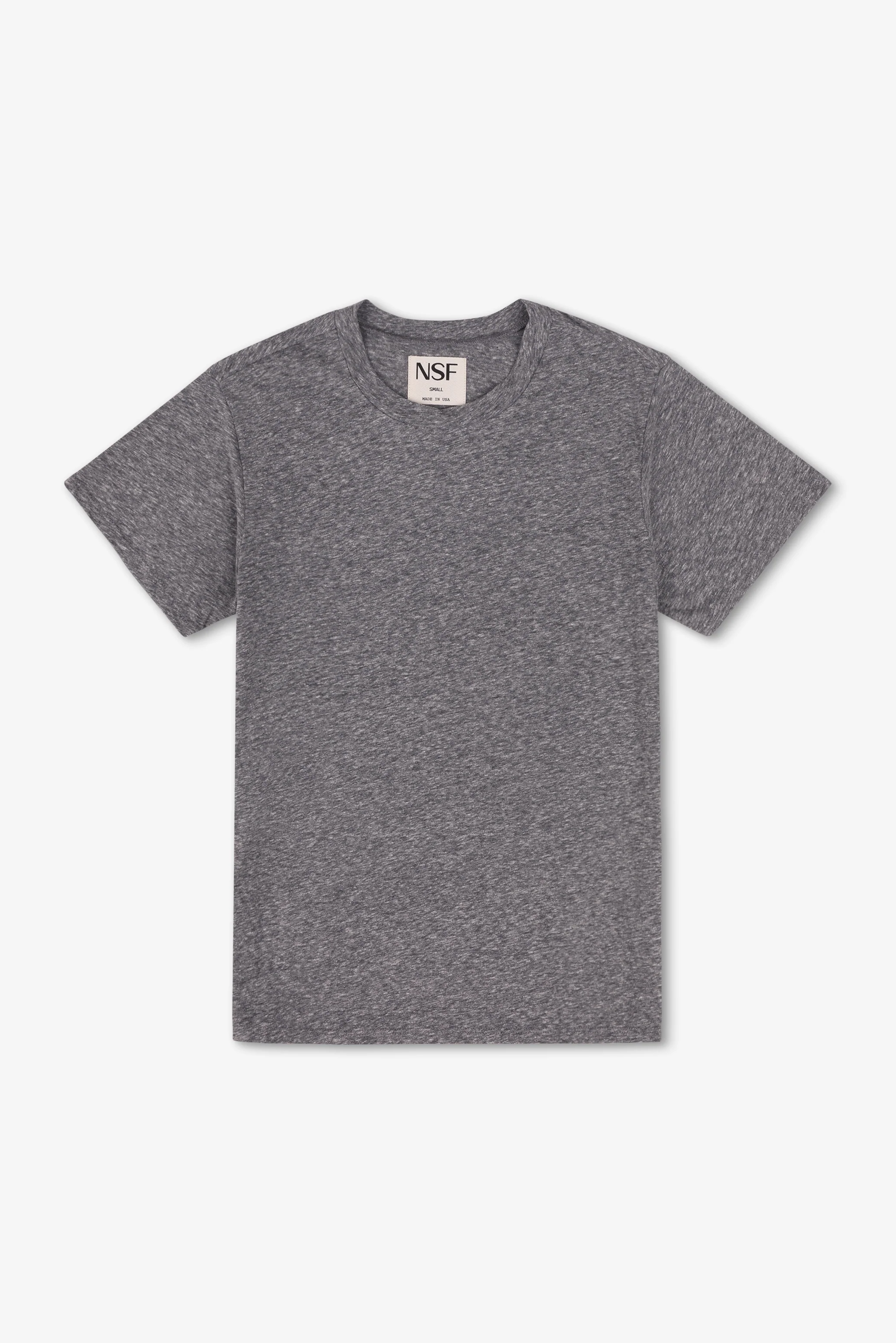 NSF Billy Relaxed Melange Jersey Tee - Charcoal Heather Gray - Renuaun