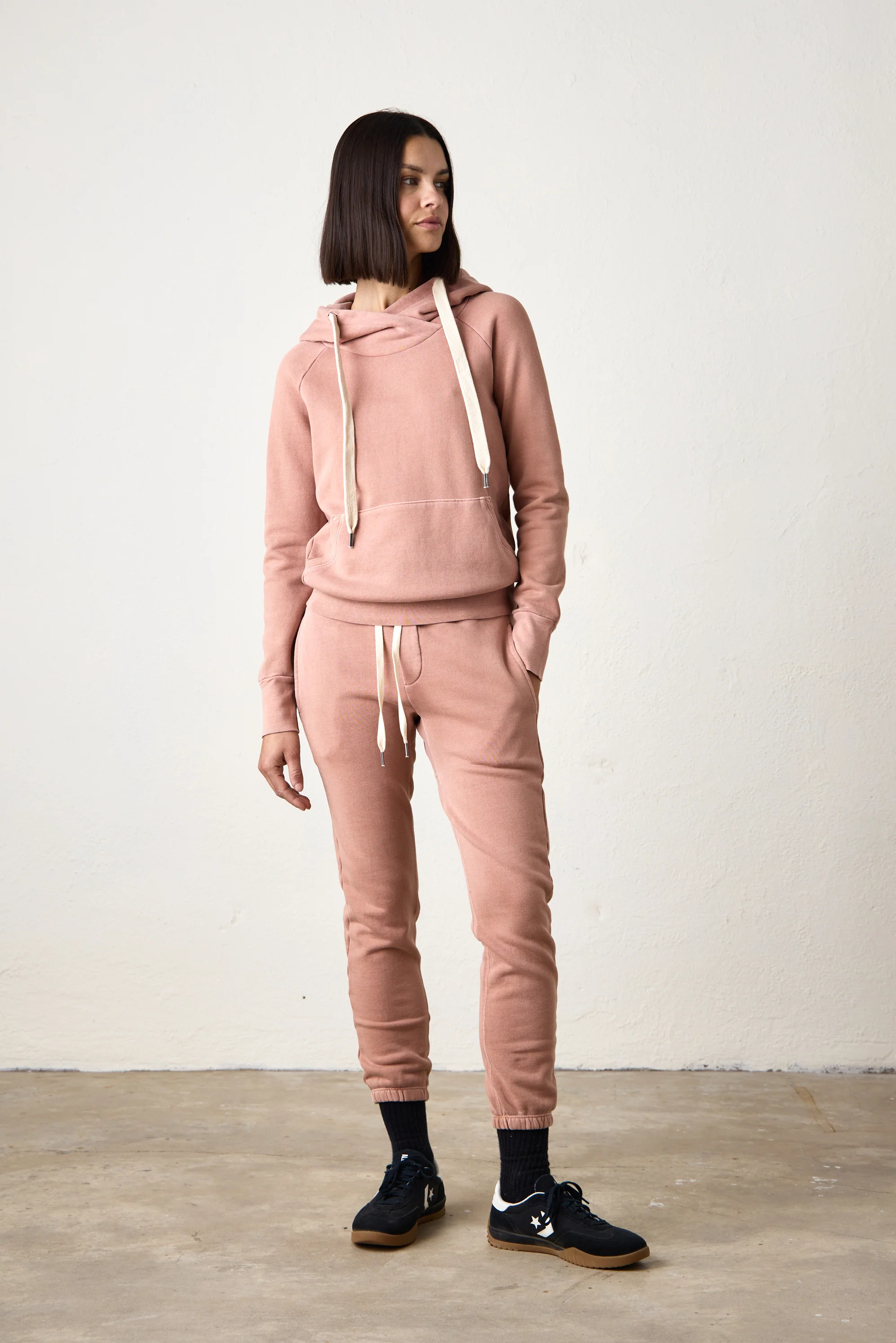 NSF Lisse Fitted Loop Terry Hoodie - Italian Clay - Renuaun