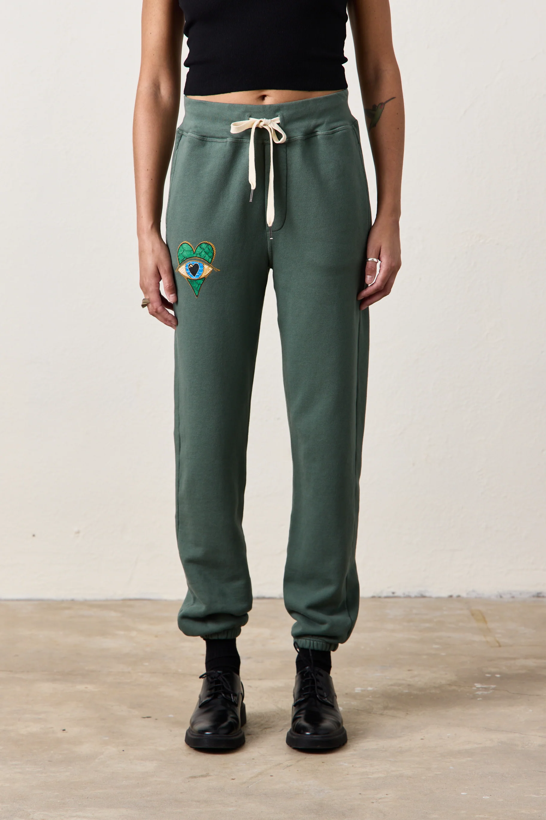 NSF X Jacquie Aiche - Down To Earth Loop Terry Hoodie - Sage - Renuaun