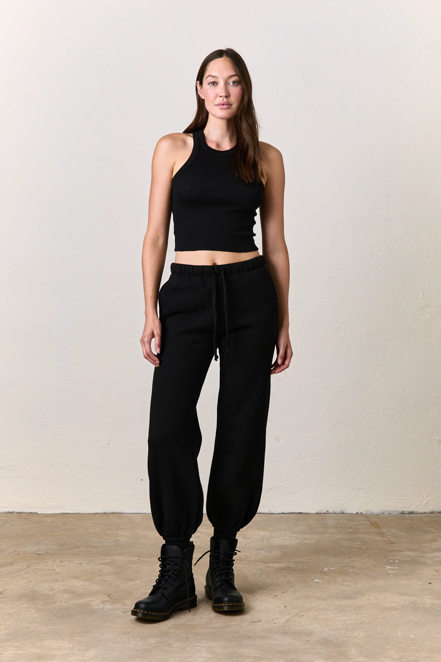 SHANE BILLOW COZY FLEECE SWEATPANT/ BLACK - Renuaun