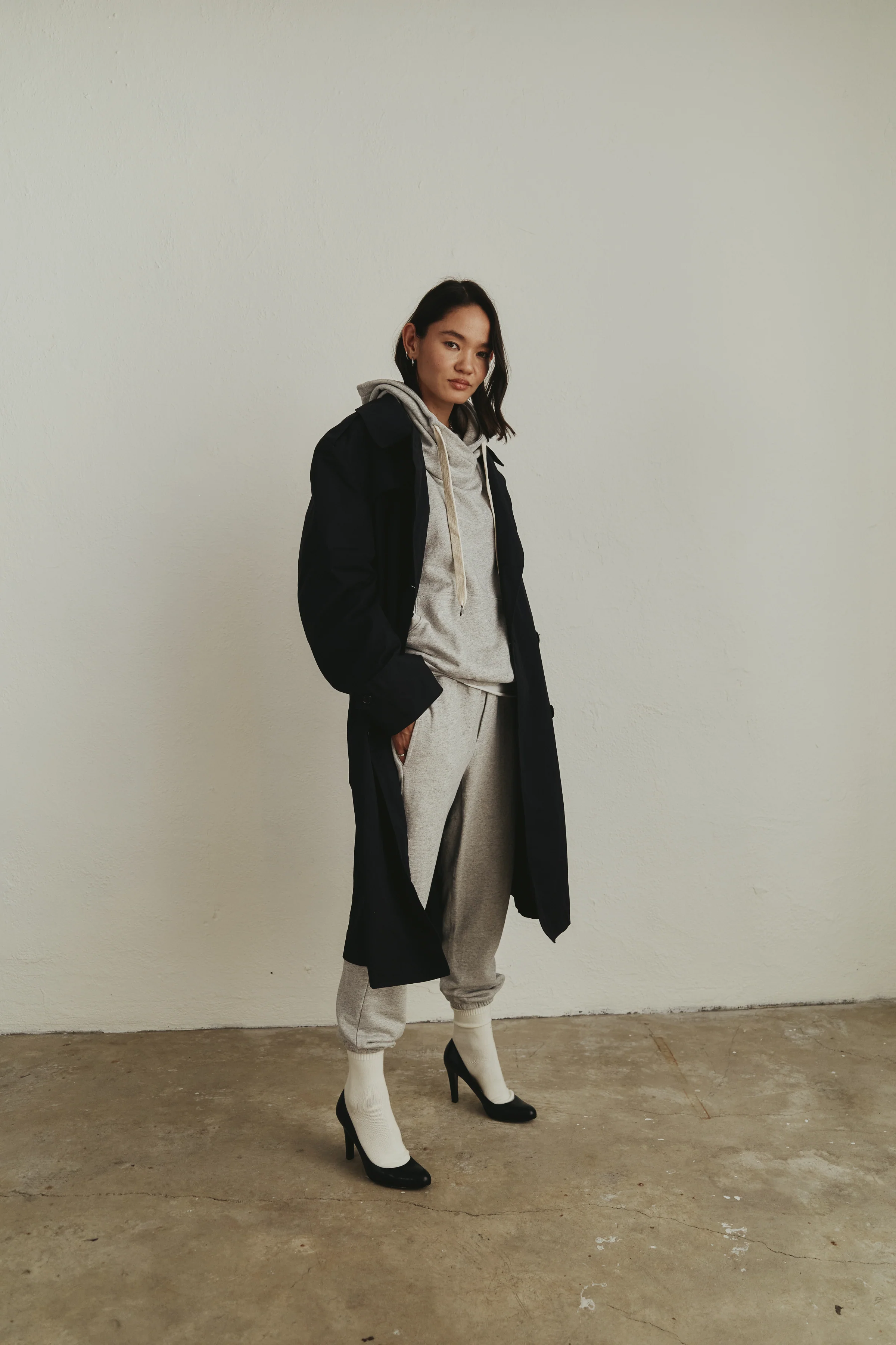 SRPLS US MILITARY TRENCH COAT / BLACK - Renuaun