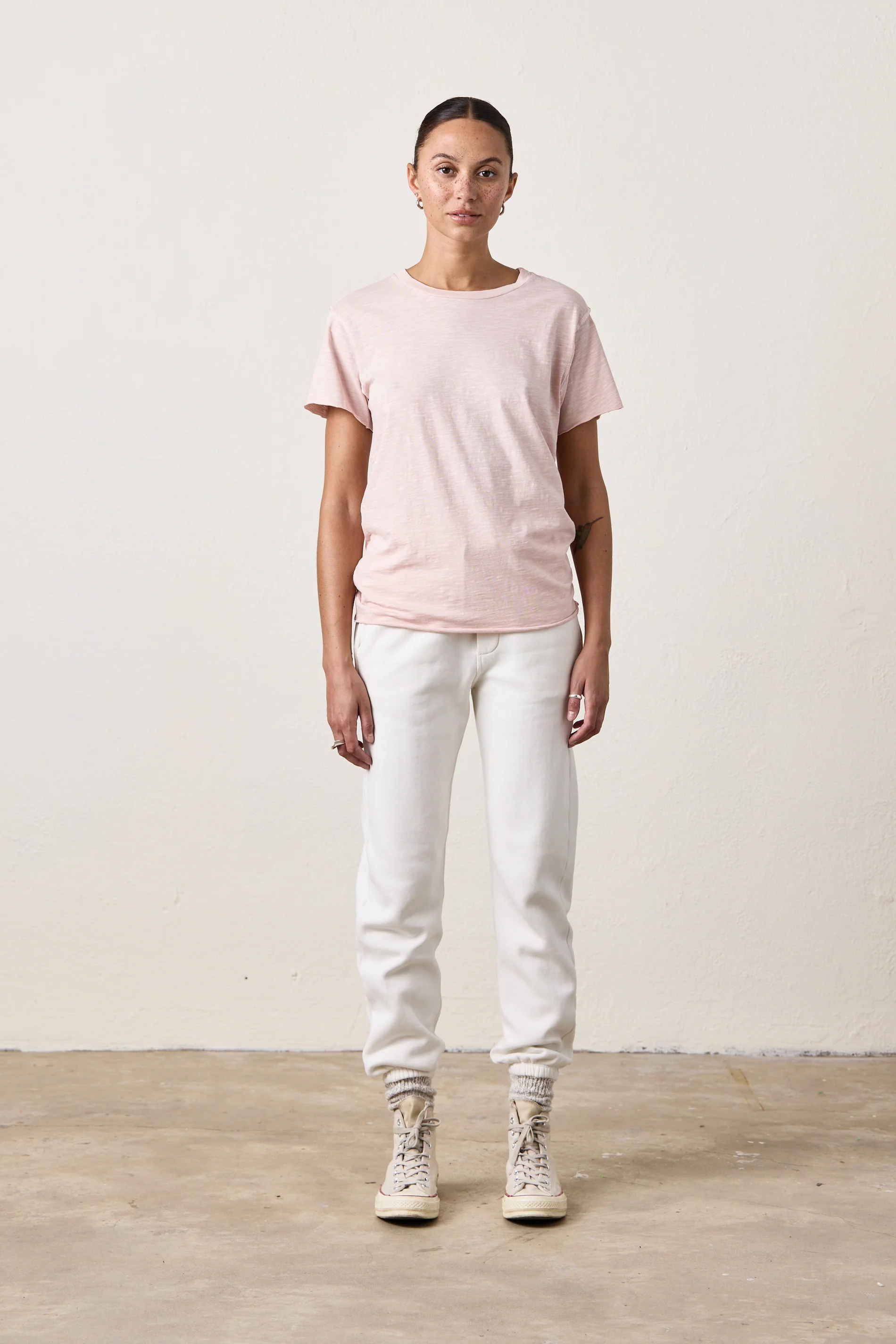 MOORE RELAXED SLUB JERSEY TEE / ROSY - Renuaun