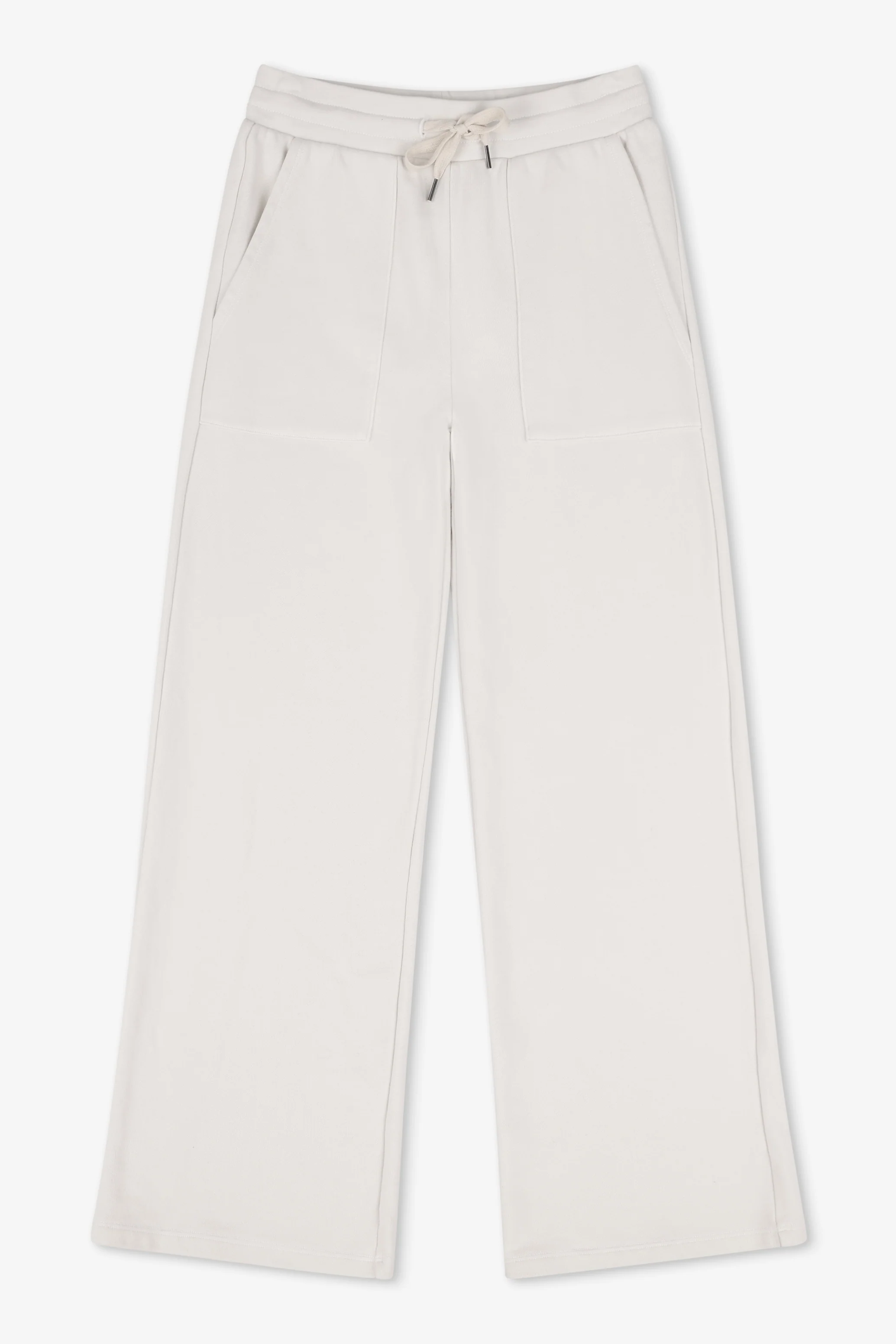 NSF Franky Wide Leg Loop Terry Sweatpant - Soft White - Renuaun