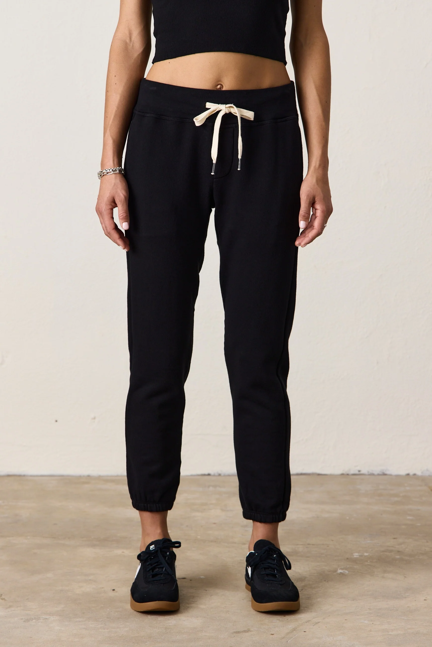NSF Sayde Slim Loop Terry Sweatpant - Black - Renuaun