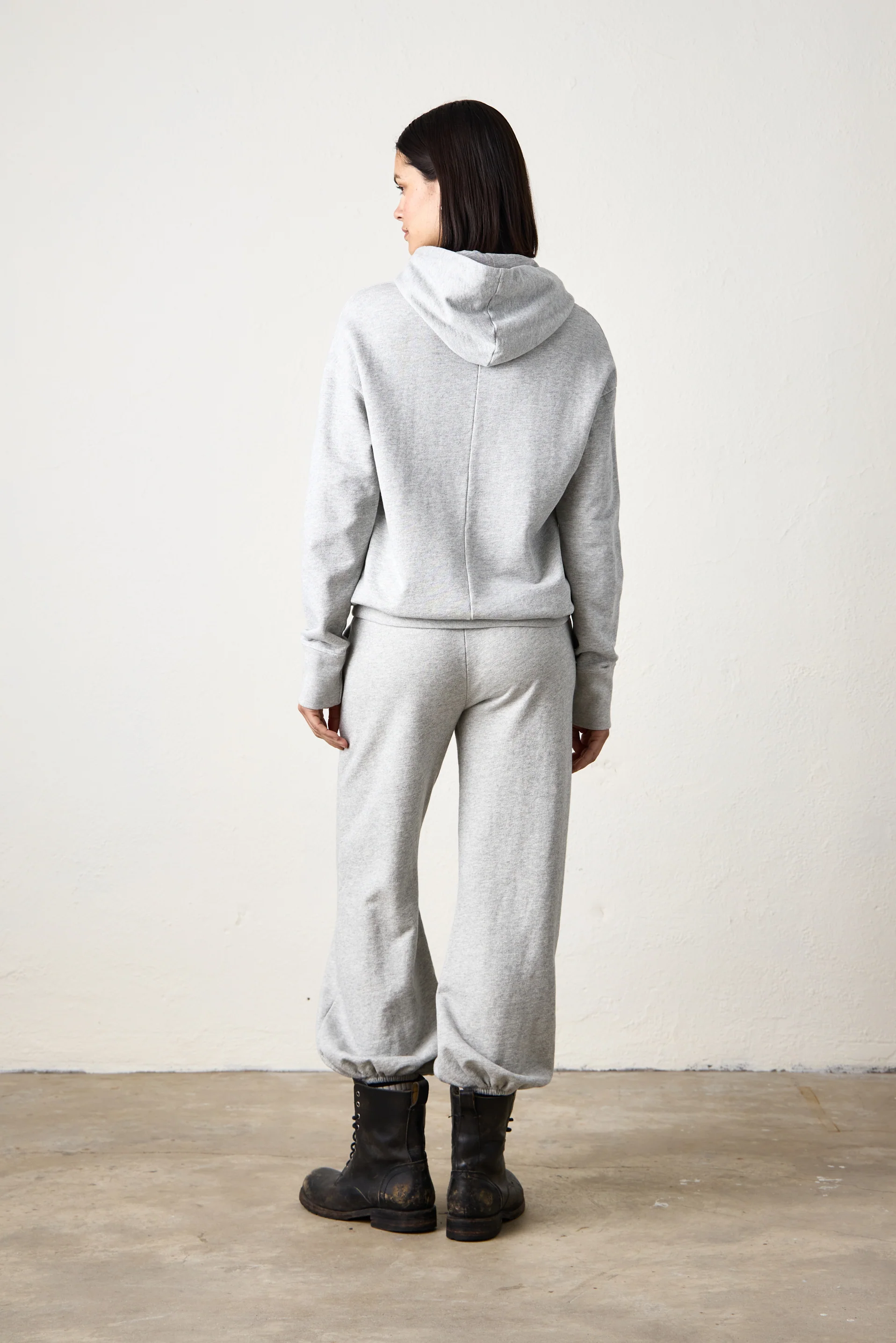ELLIS RELAXED VINTAGE TERRY HOODY / HEATHER GREY - Renuaun