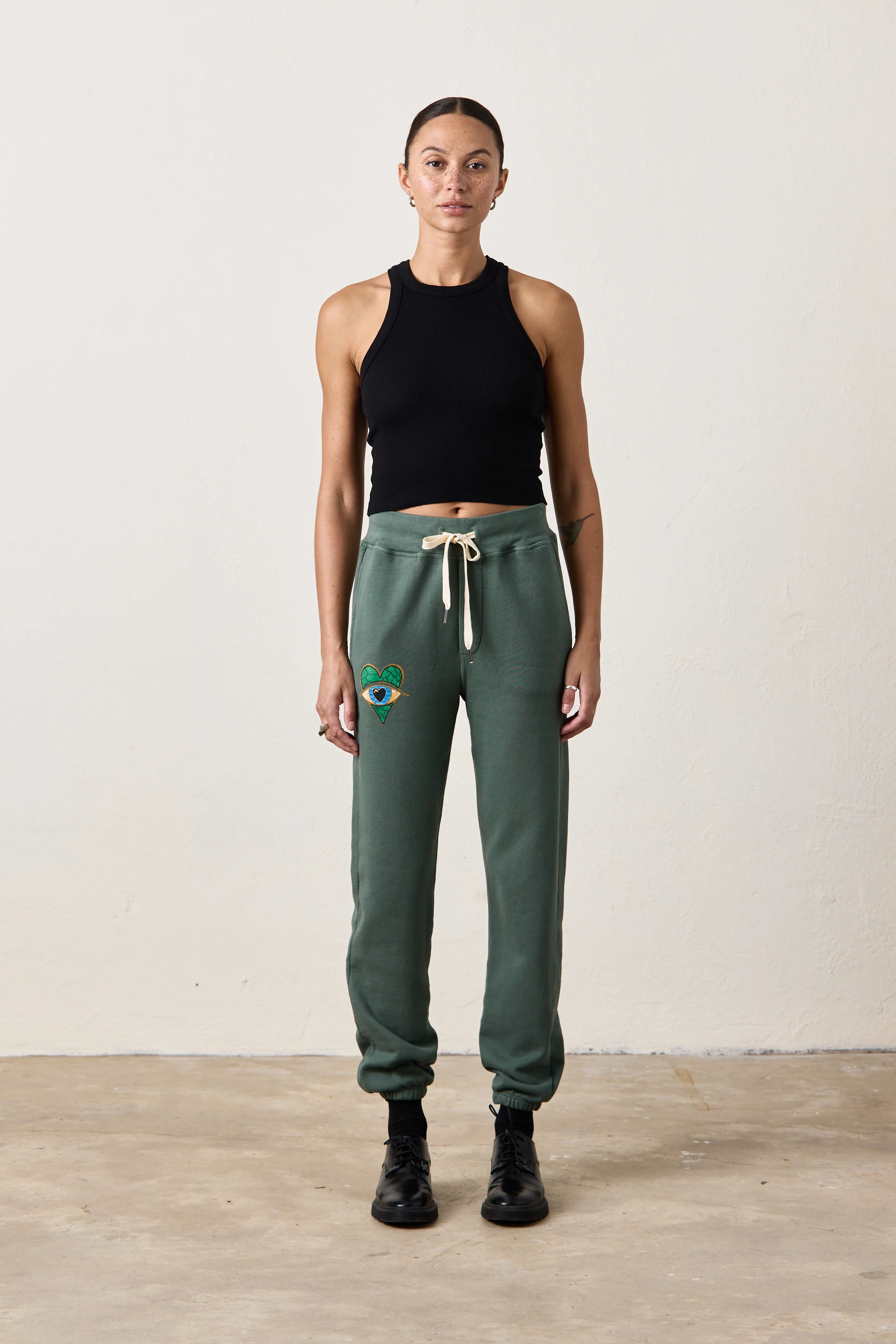 NSF X Jacquie Aiche - Down To Earth Loop Terry Hoodie - Sage - Renuaun