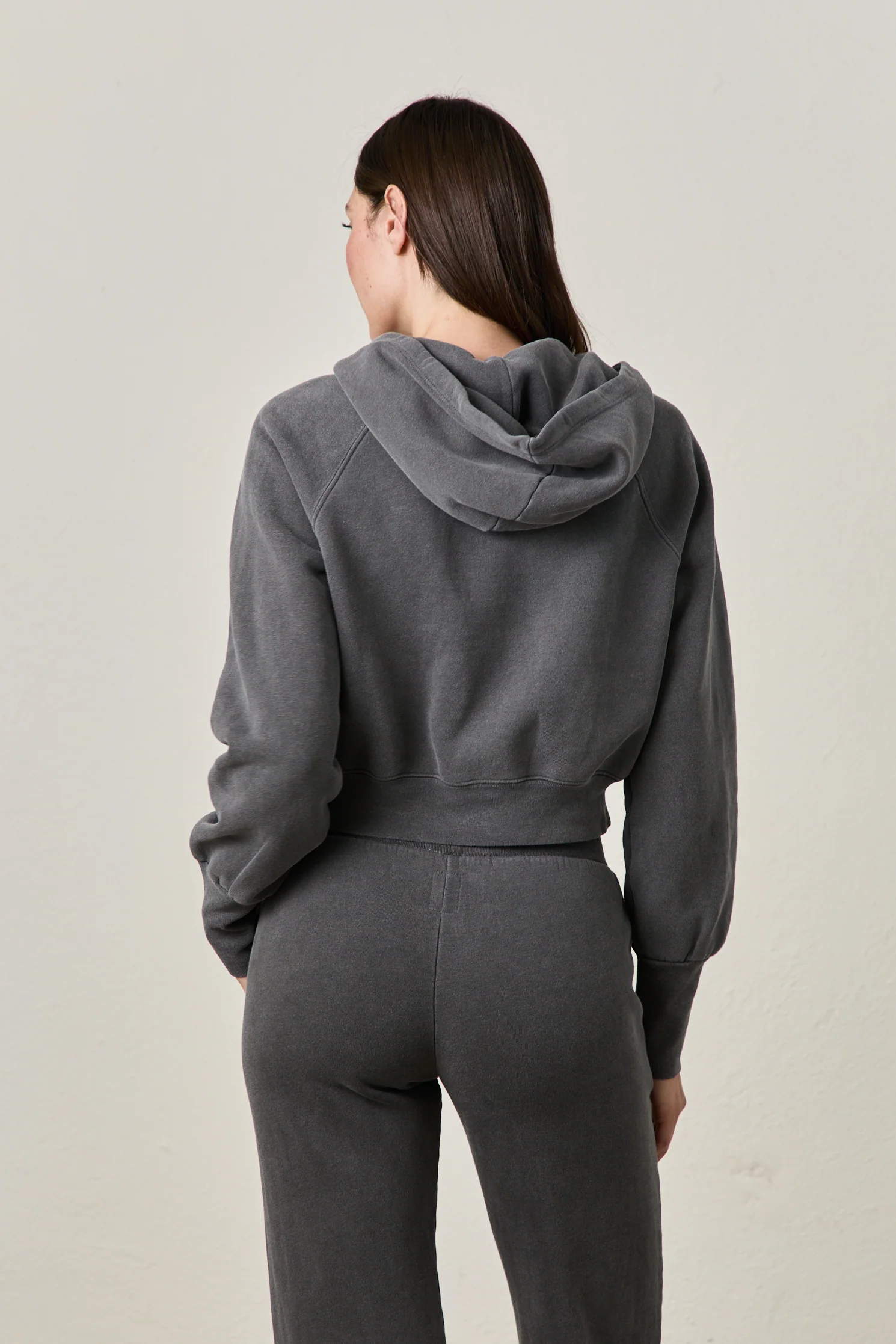 LUZ COZY FLEECE BOMBER JACKET / FADED BLACK - Renuaun