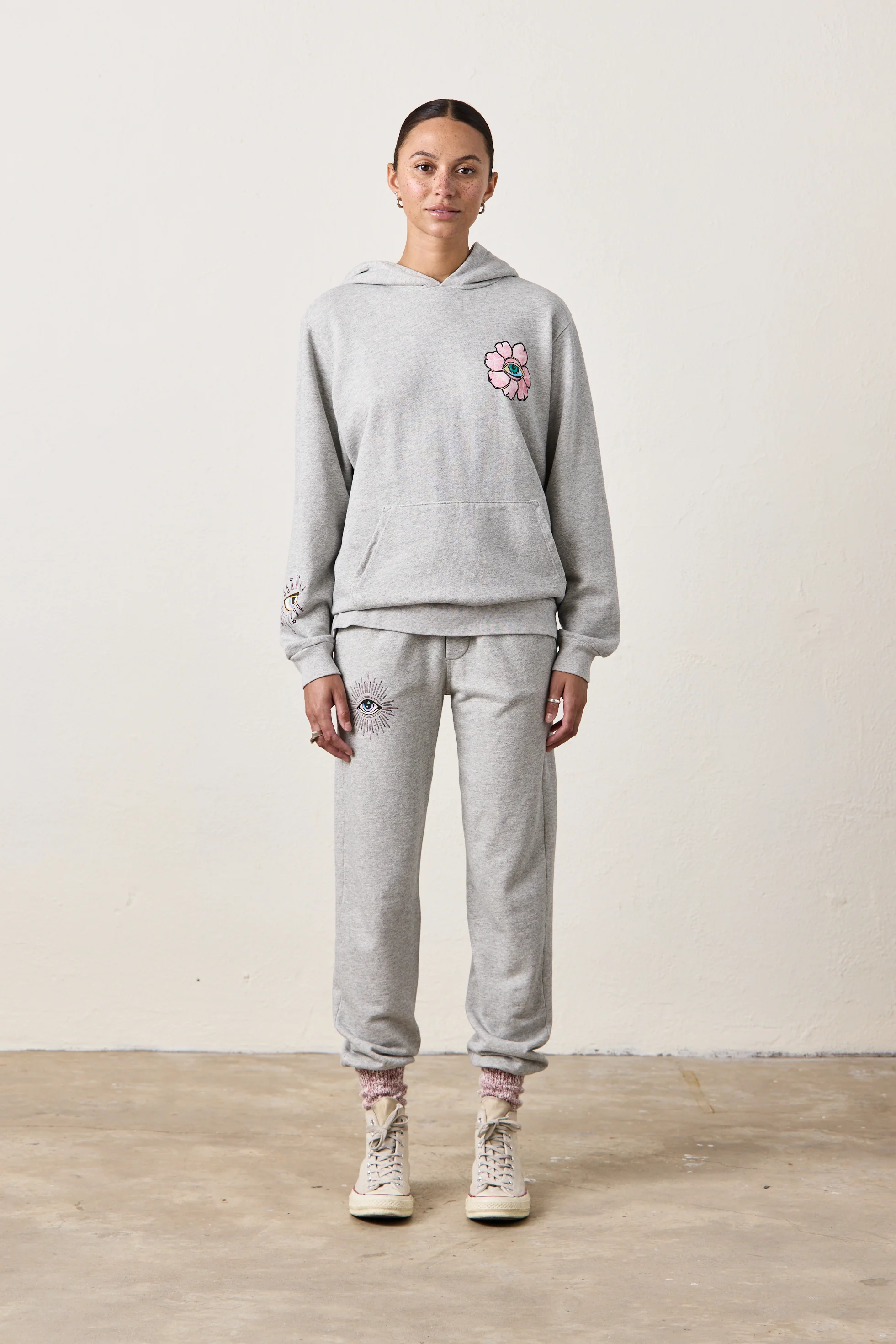 NSF X JACQUIE AICHE - DAYDREAMER HOODY / HEATHER GREY - Renuaun