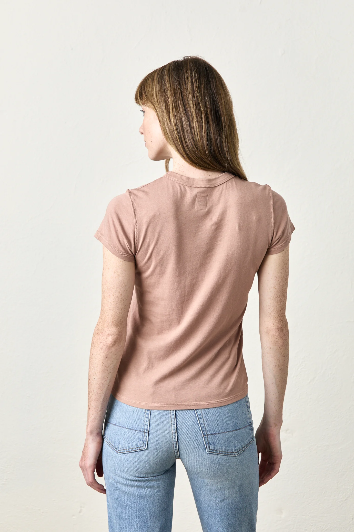 NSF Alessi Shrunken Fine Jersey Tee - Blush - Renuaun