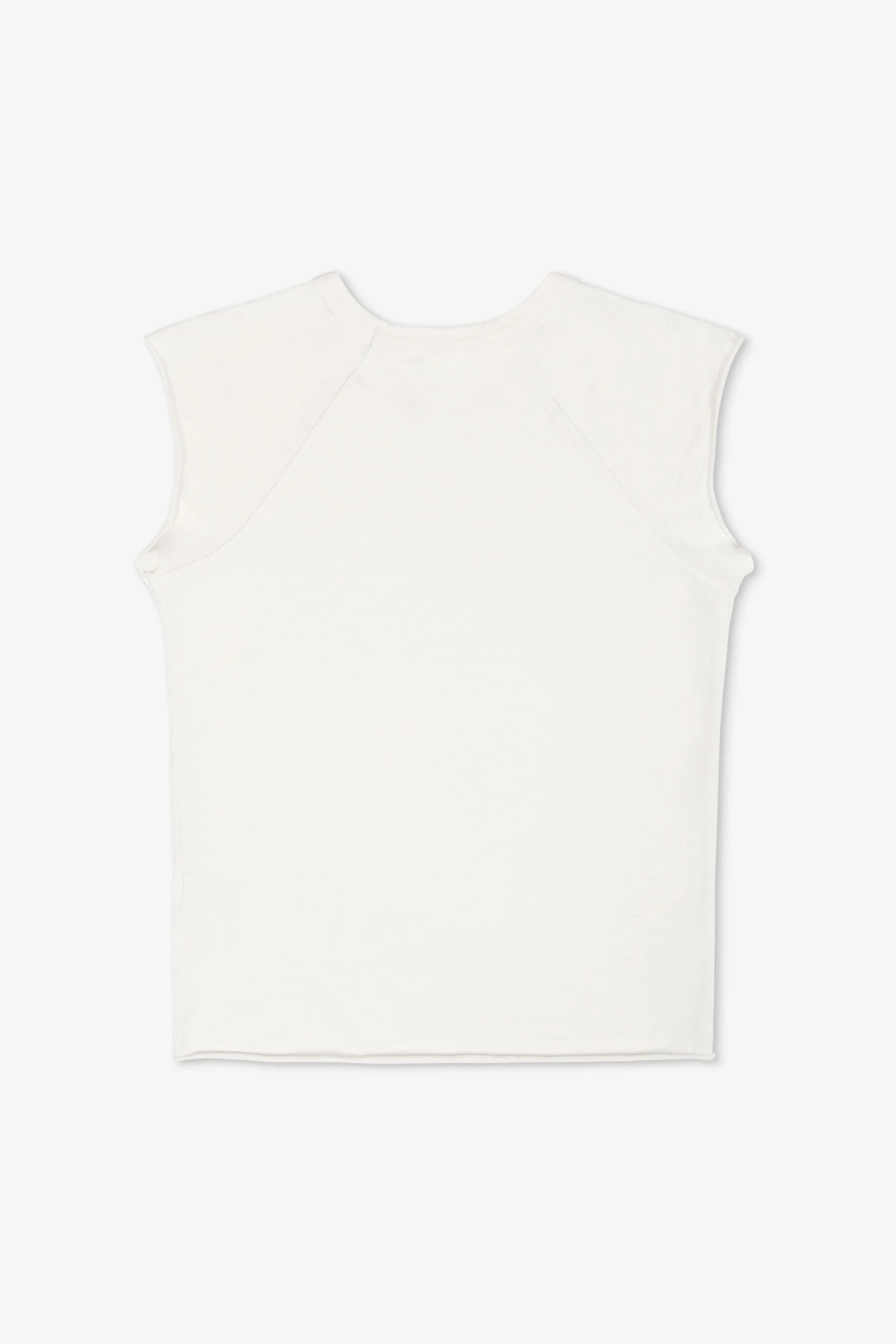 NSF Chloe Fitted Slub Jersey Muscle Tee - Soft White - Renuaun