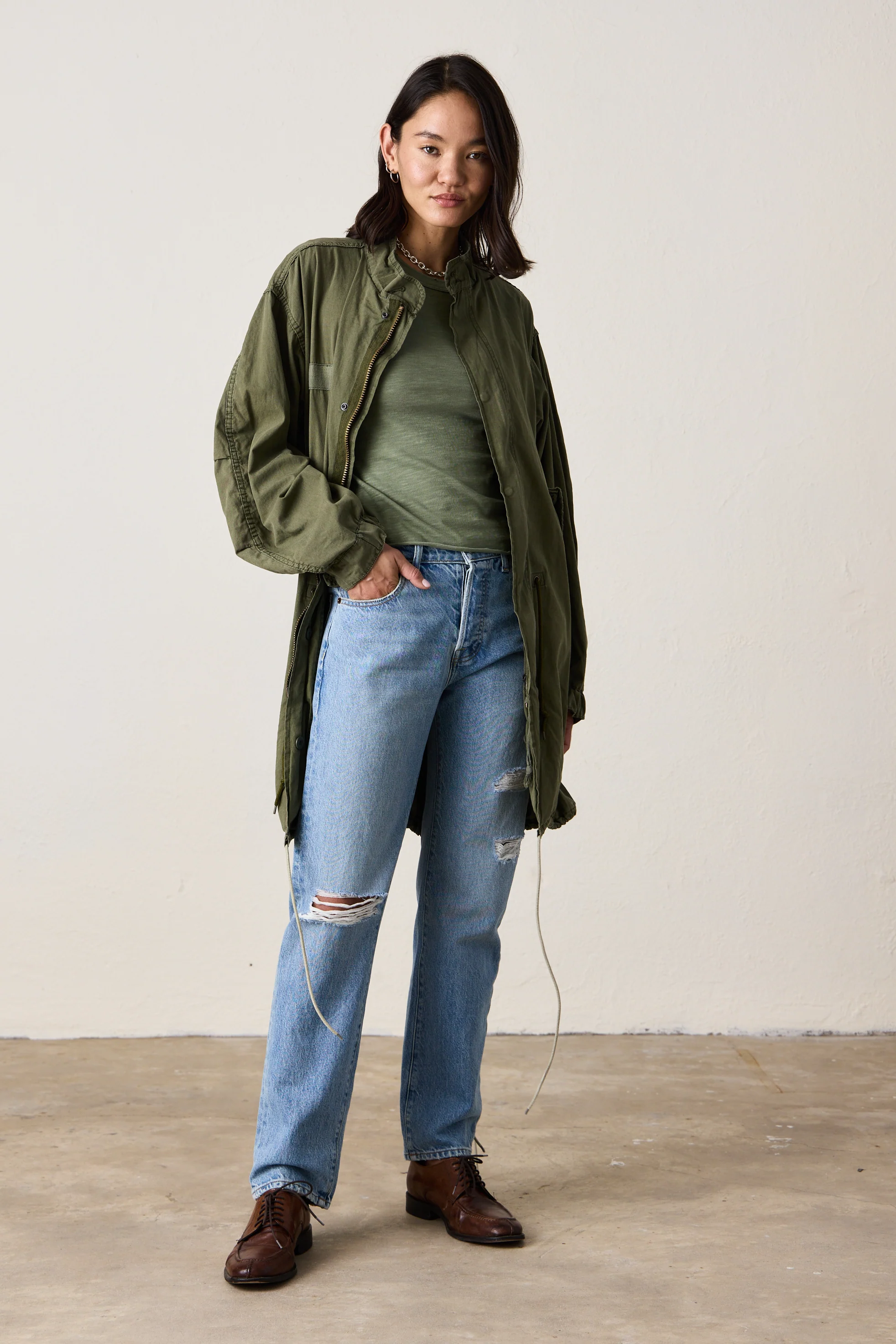 SRPLS US MILITARY FISHTAIL PARKA / OLIVE - Renuaun