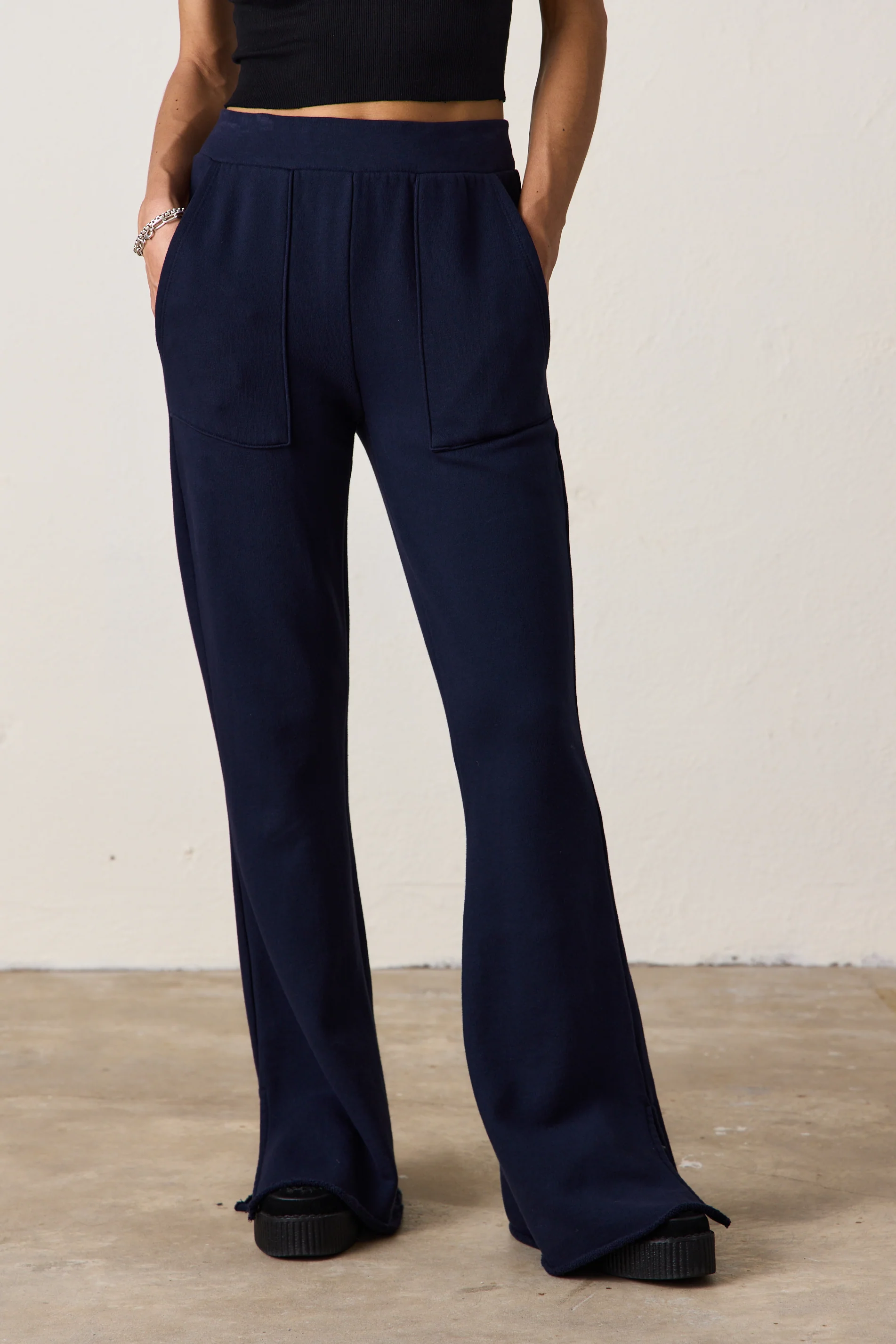 NSF Rusty Side Slit Loop Terry Sweatpant - Ink - Renuaun