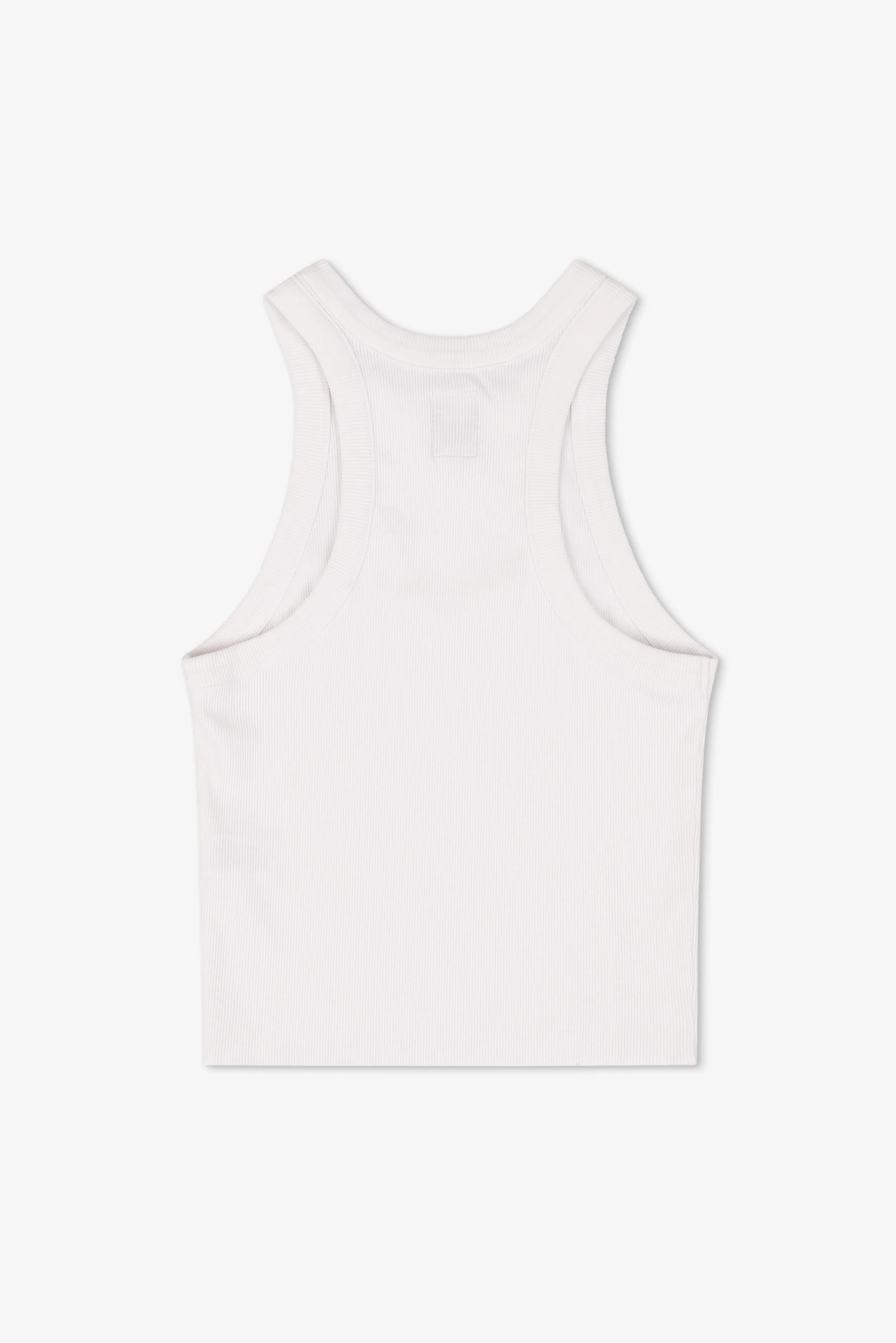 NSF Amaya Fitted Crop Rib Tank - Soft White - Renuaun